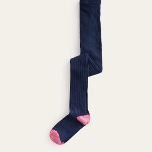Ribbed Tights-French Navy