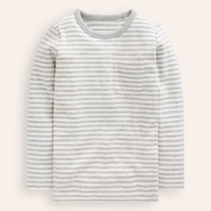 Cosy Striped Top-Grey/Ivory