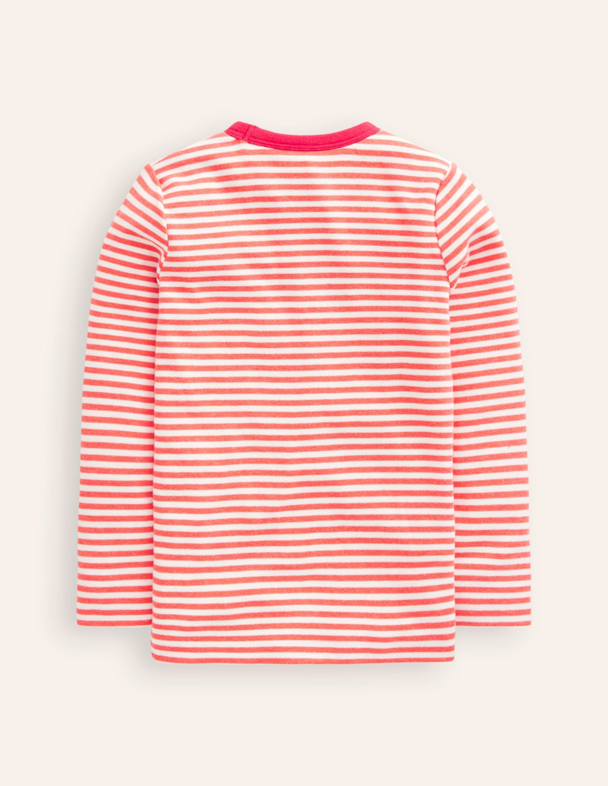 Cosy Striped Top-Ivory/Strawberry Tart Red - Image 2