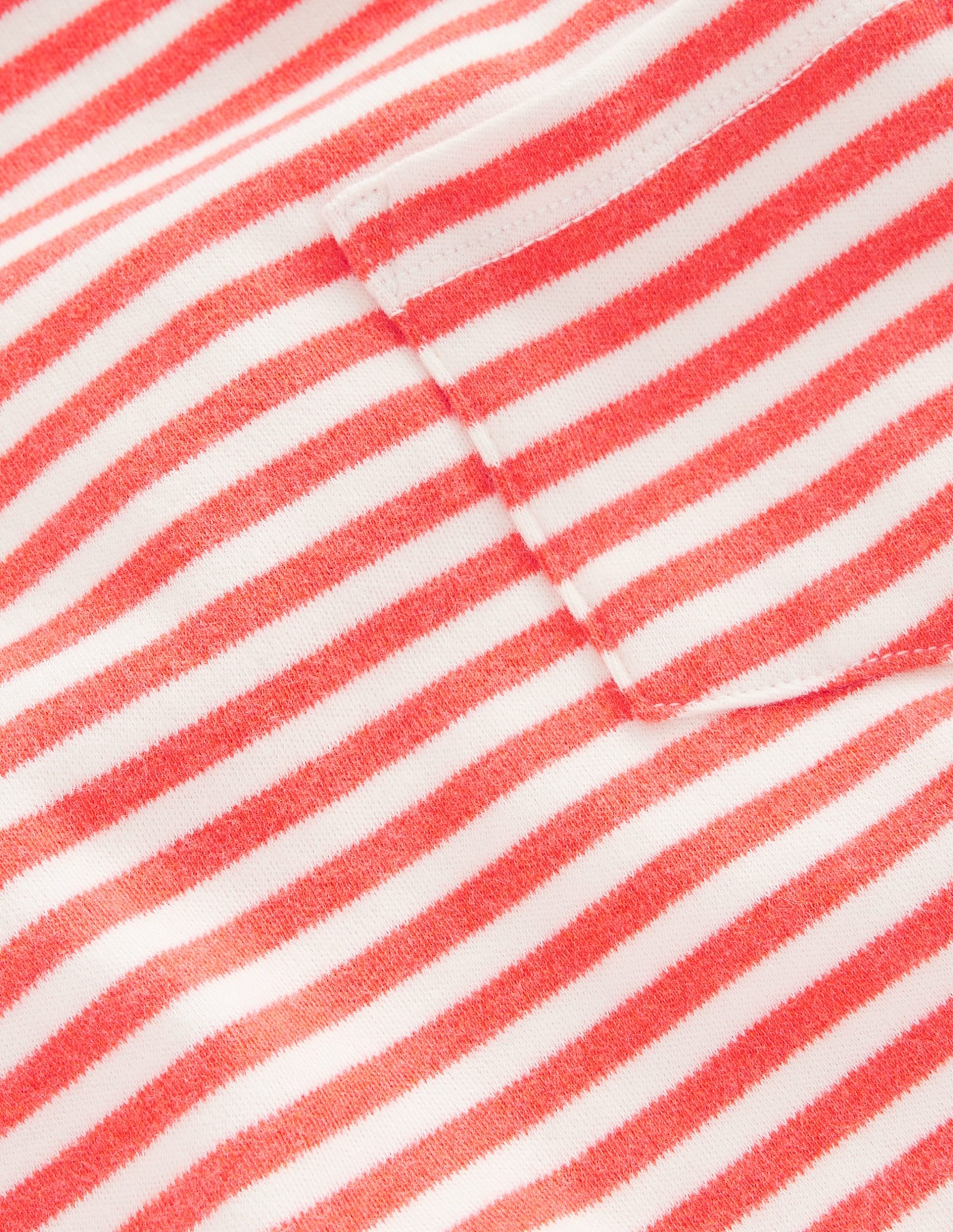 Cosy Striped Top-Ivory/Strawberry Tart Red - Image 3