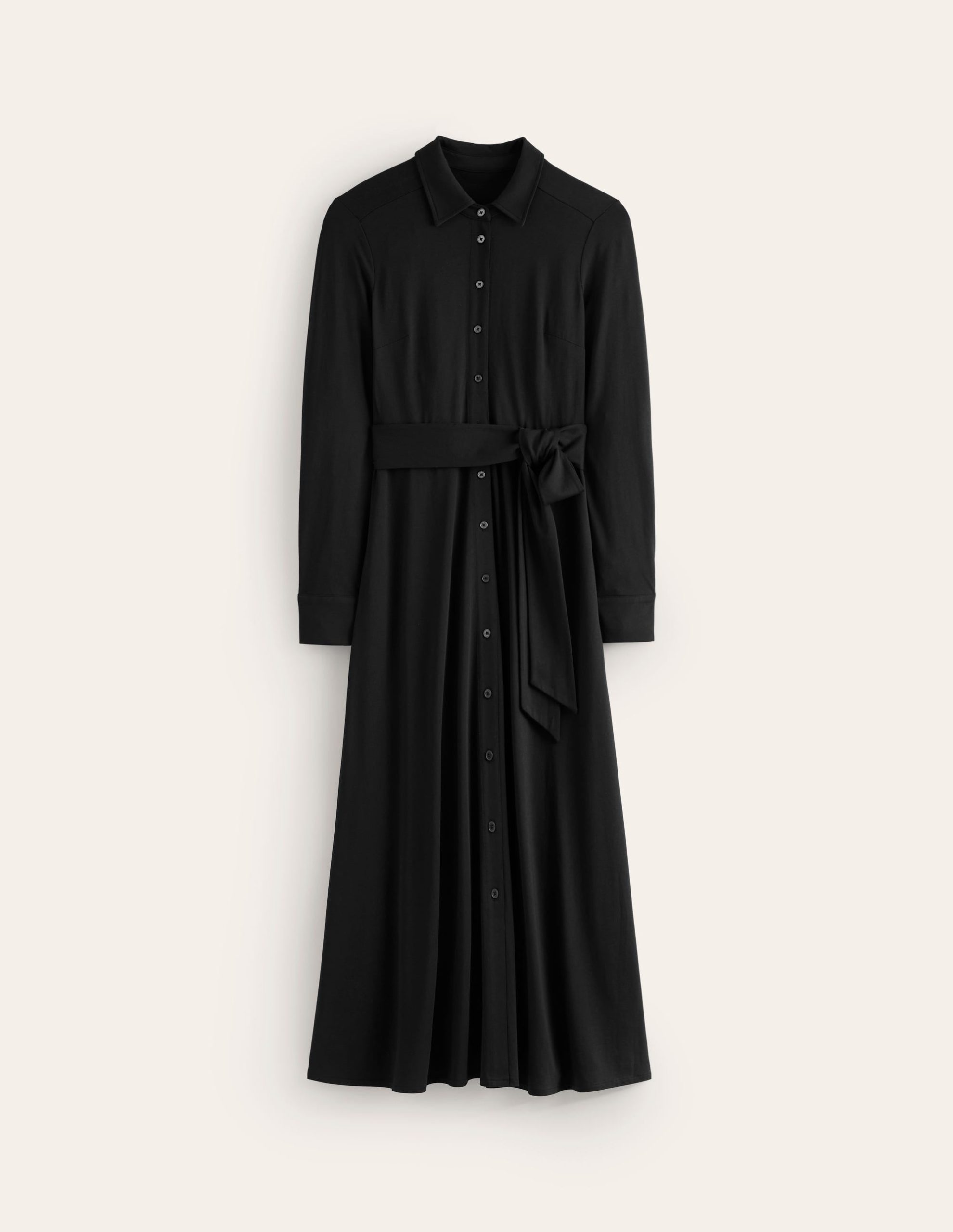 Marcia Jersey Shirt Dress-Black - Image 7
