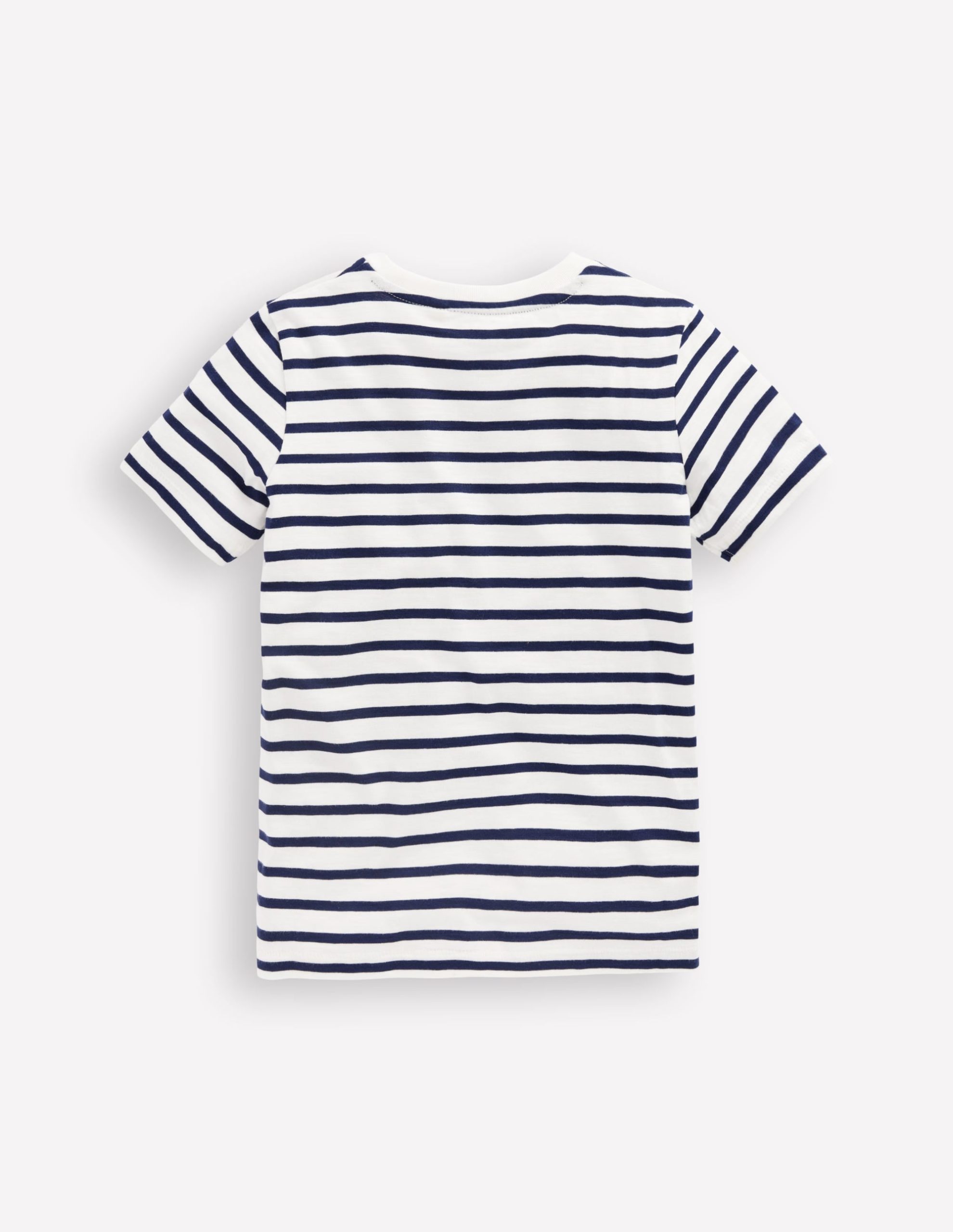 Everyday Short Sleeve T-Shirt-Ivory/College Navy - Image 2