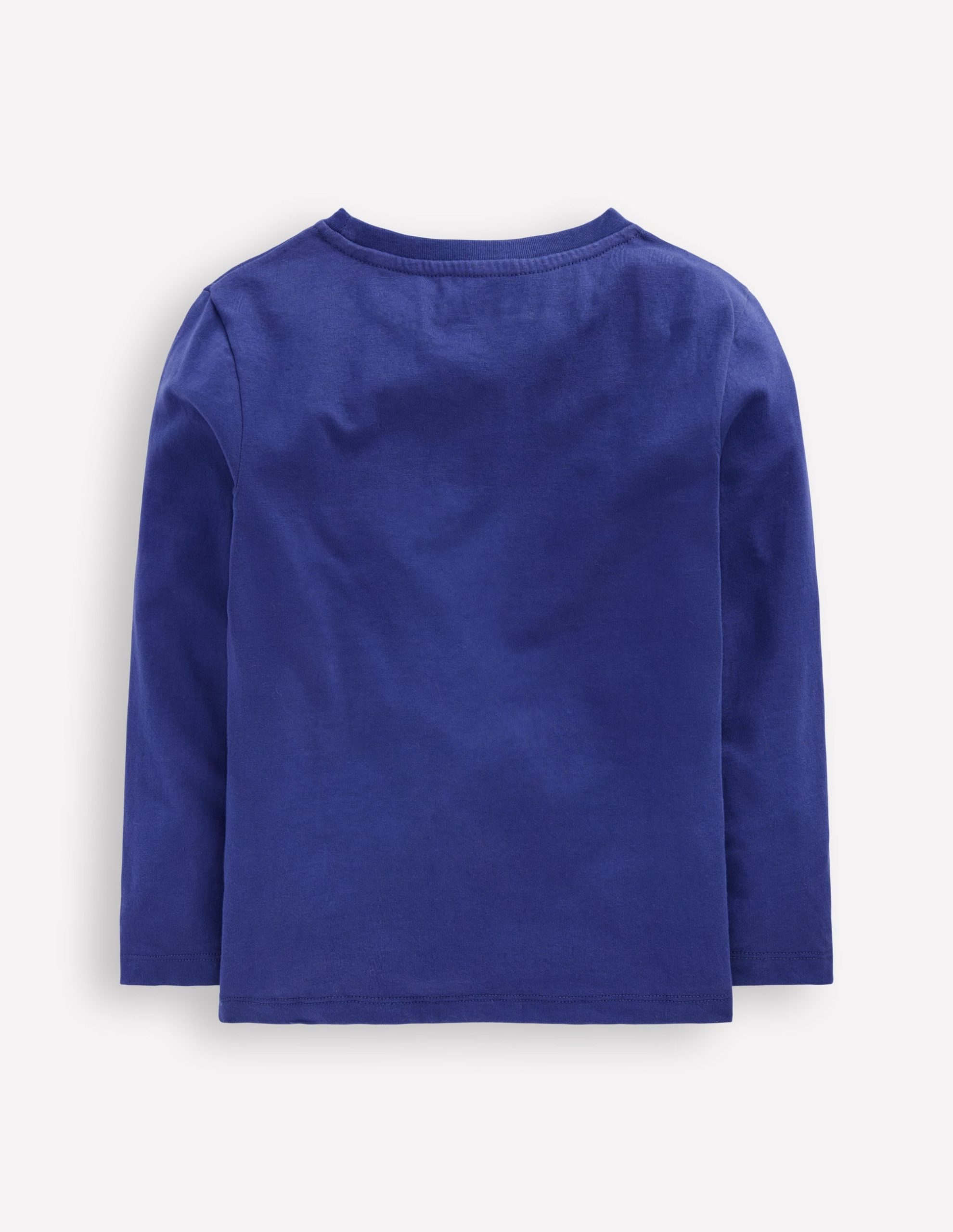 Long Sleeve Appliqué T-shirt-Twilight Blue Moon Explorer - Image 2