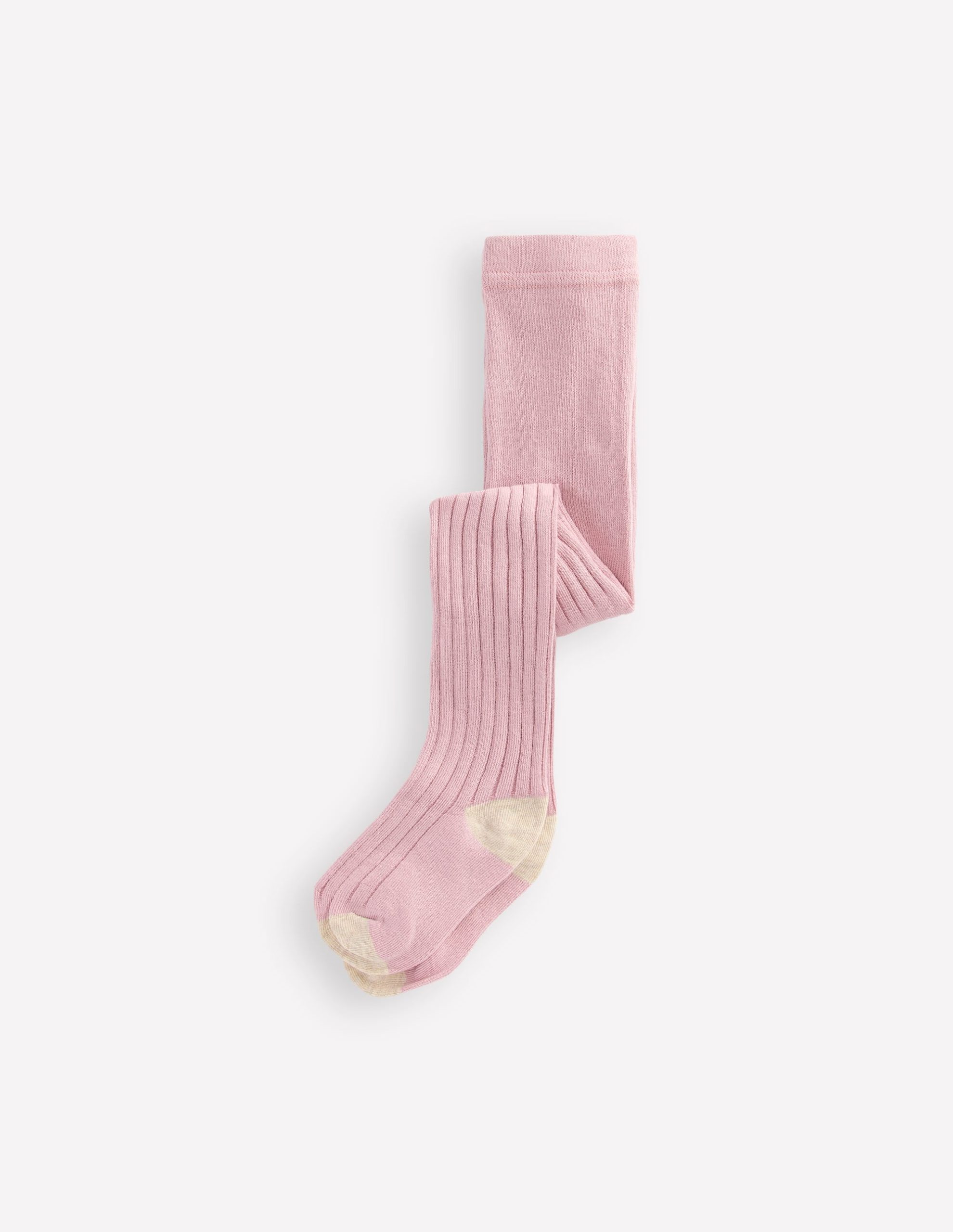 Baby Ribbed Tights-Vintage Pink