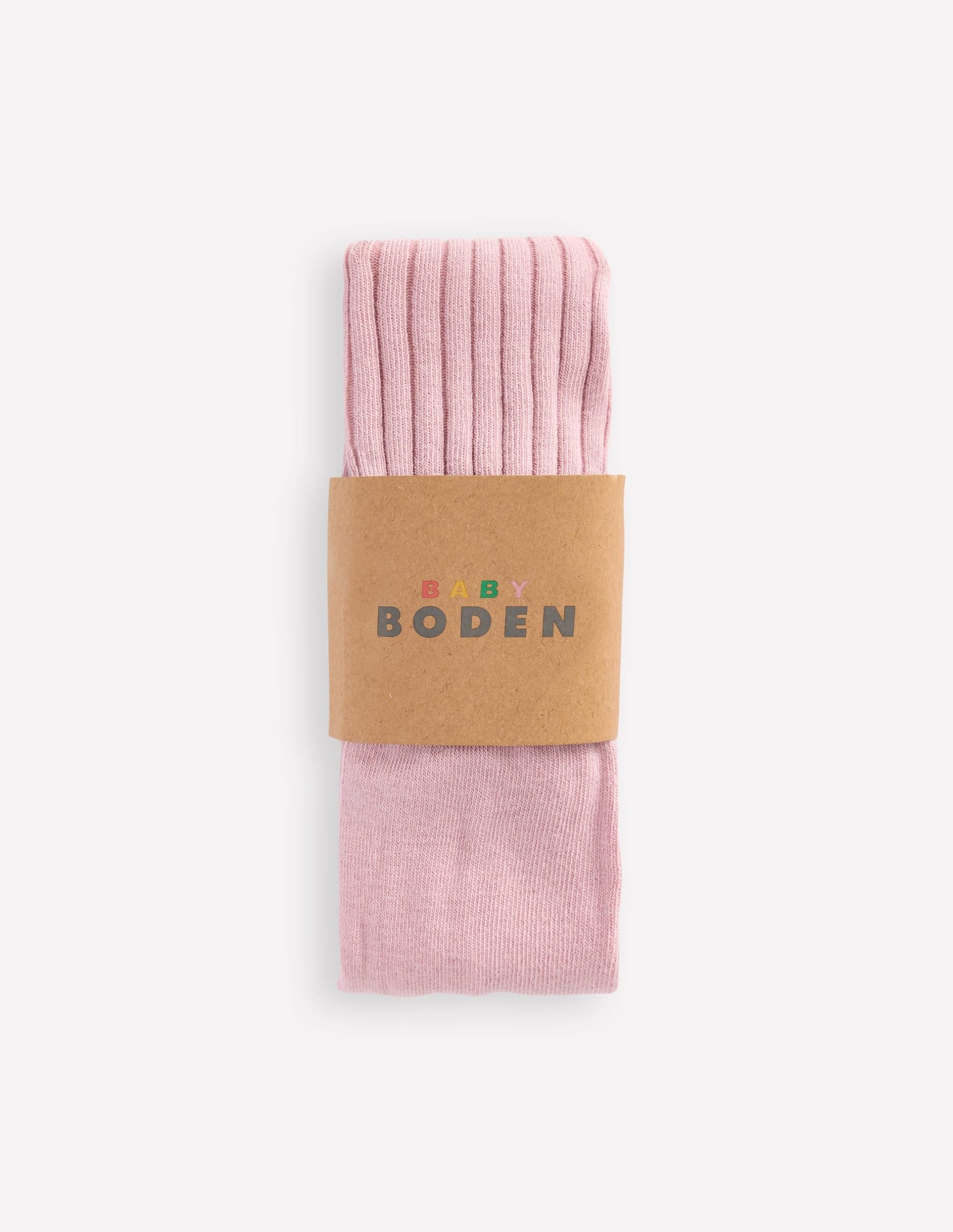 Baby Ribbed Tights-Vintage Pink - Image 2