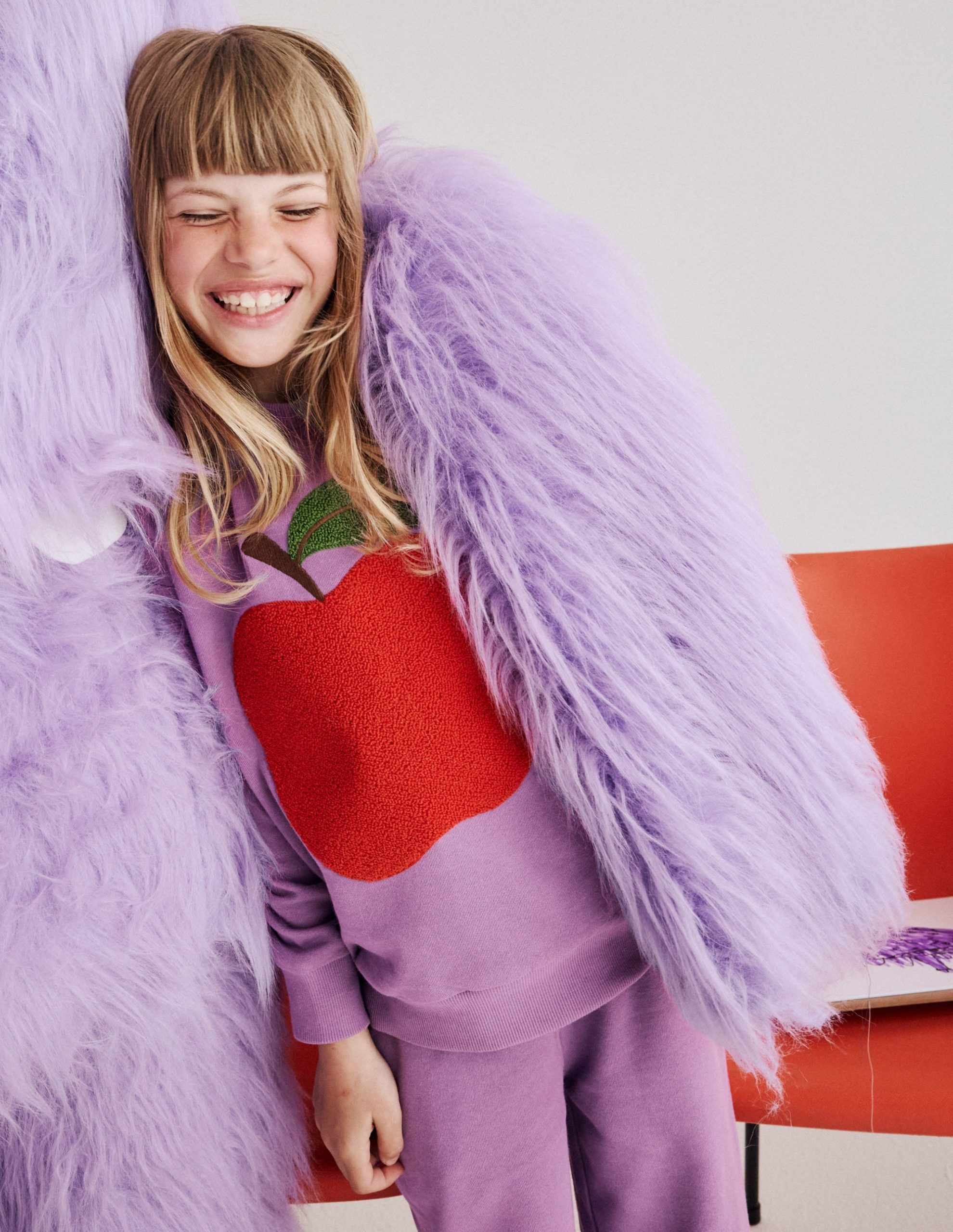Bobbie Appliqué Sweatshirt-Aster Purple Apple - Image 4