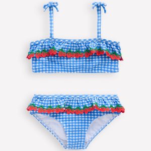 Tallulah Frill Bikini-Blue Gingham Cherries