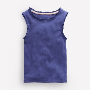 Ribbed Lace Trim Tank-Starboard