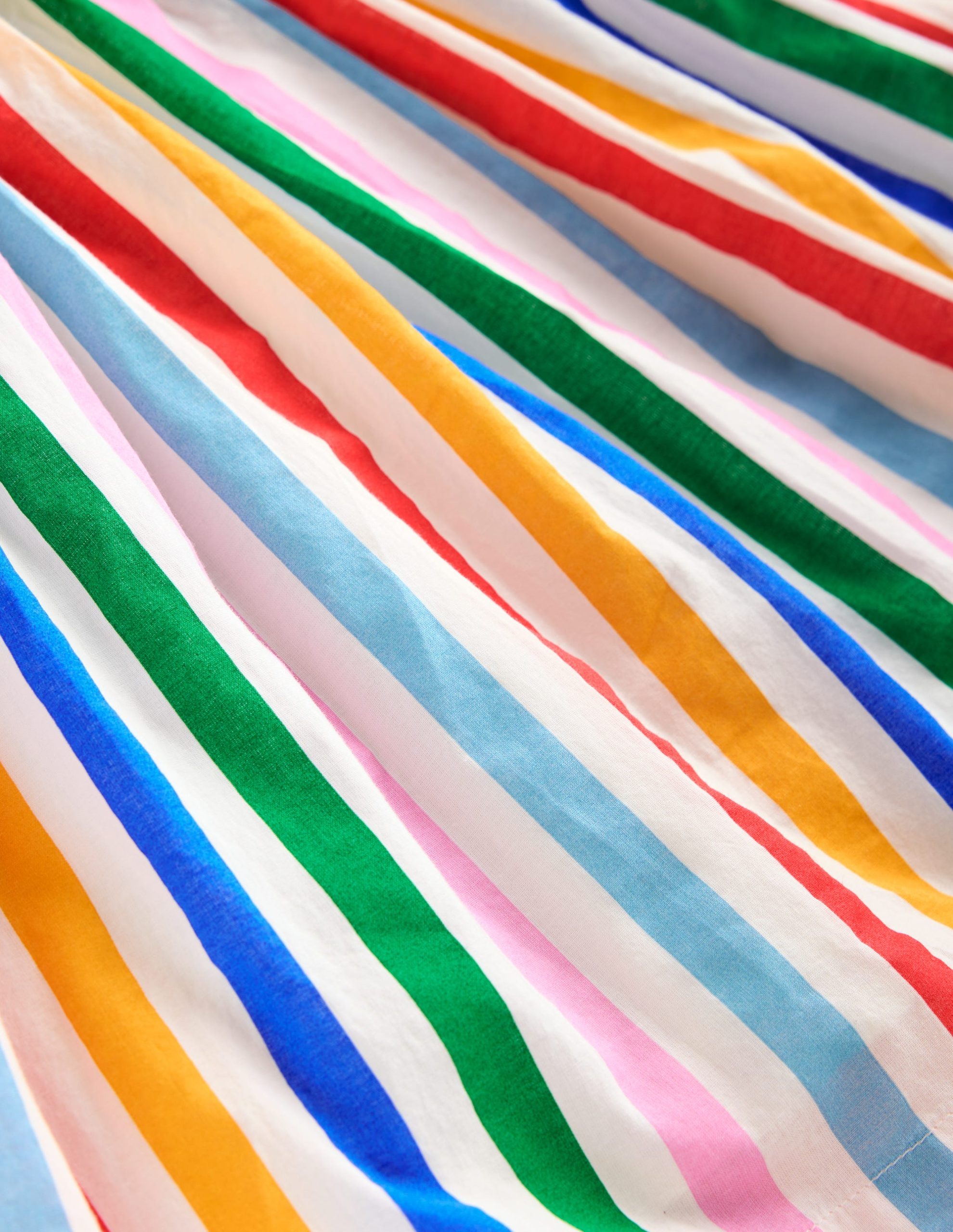 Luna Frill Strap Woven Dress-Multi Rainbow Stripe - Image 3