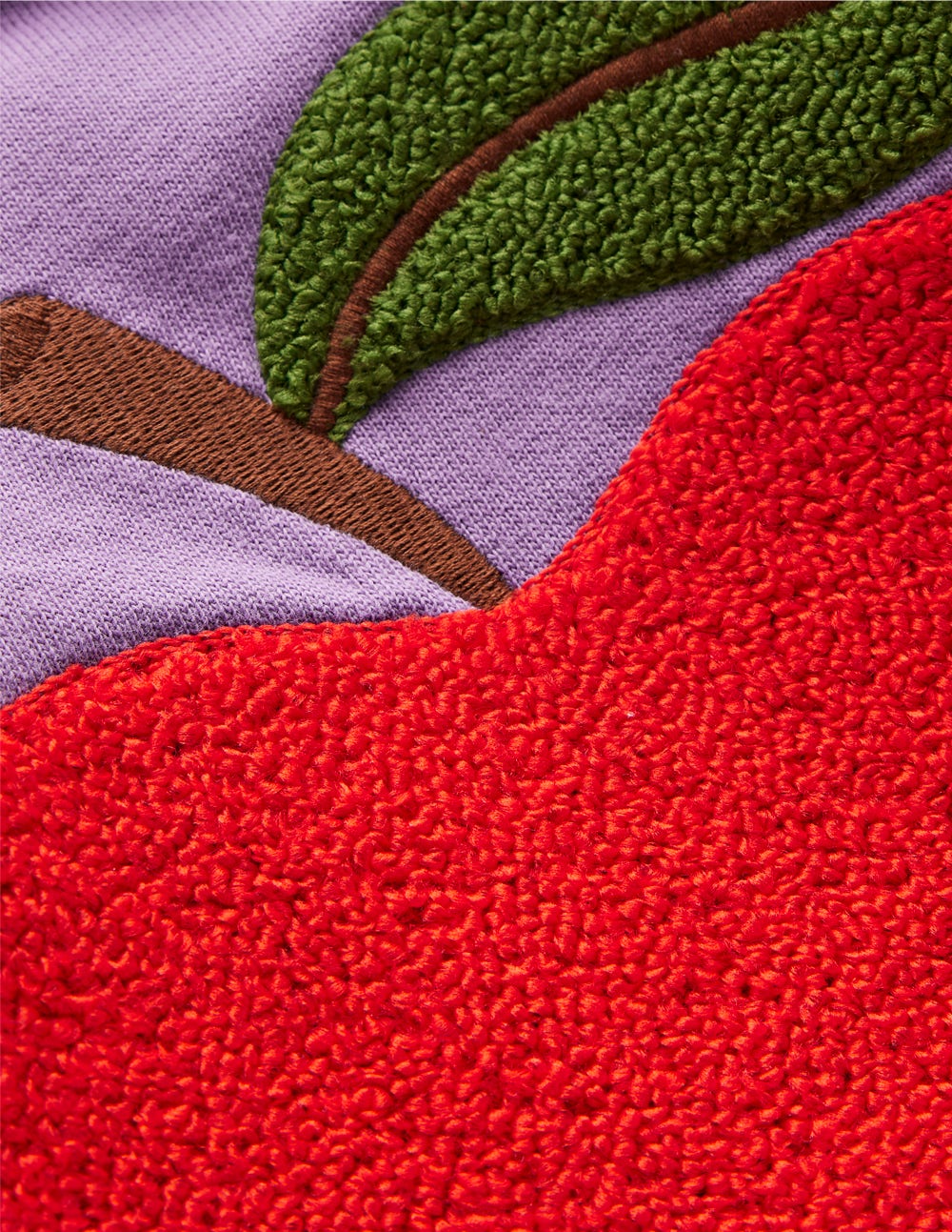 Bobbie Appliqué Sweatshirt-Aster Purple Apple - Image 3