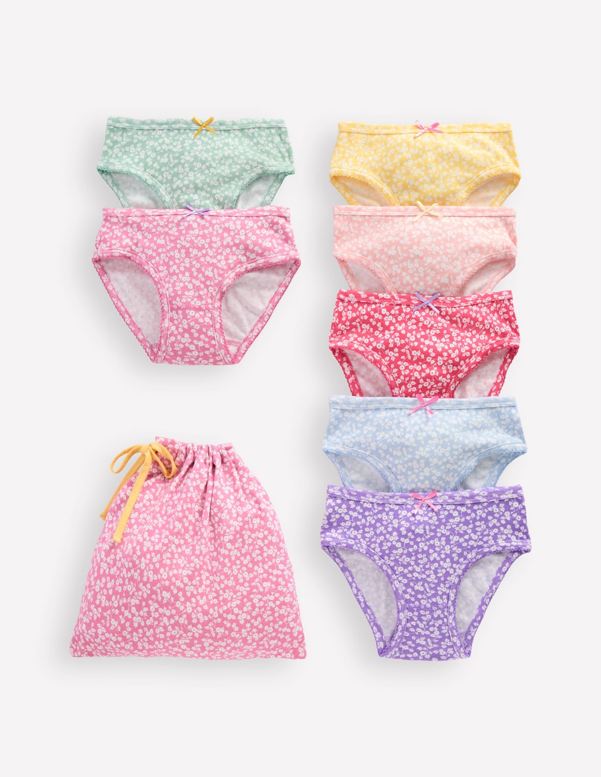 7-pack Pointelle Underwear-Multi Ditsy Vine