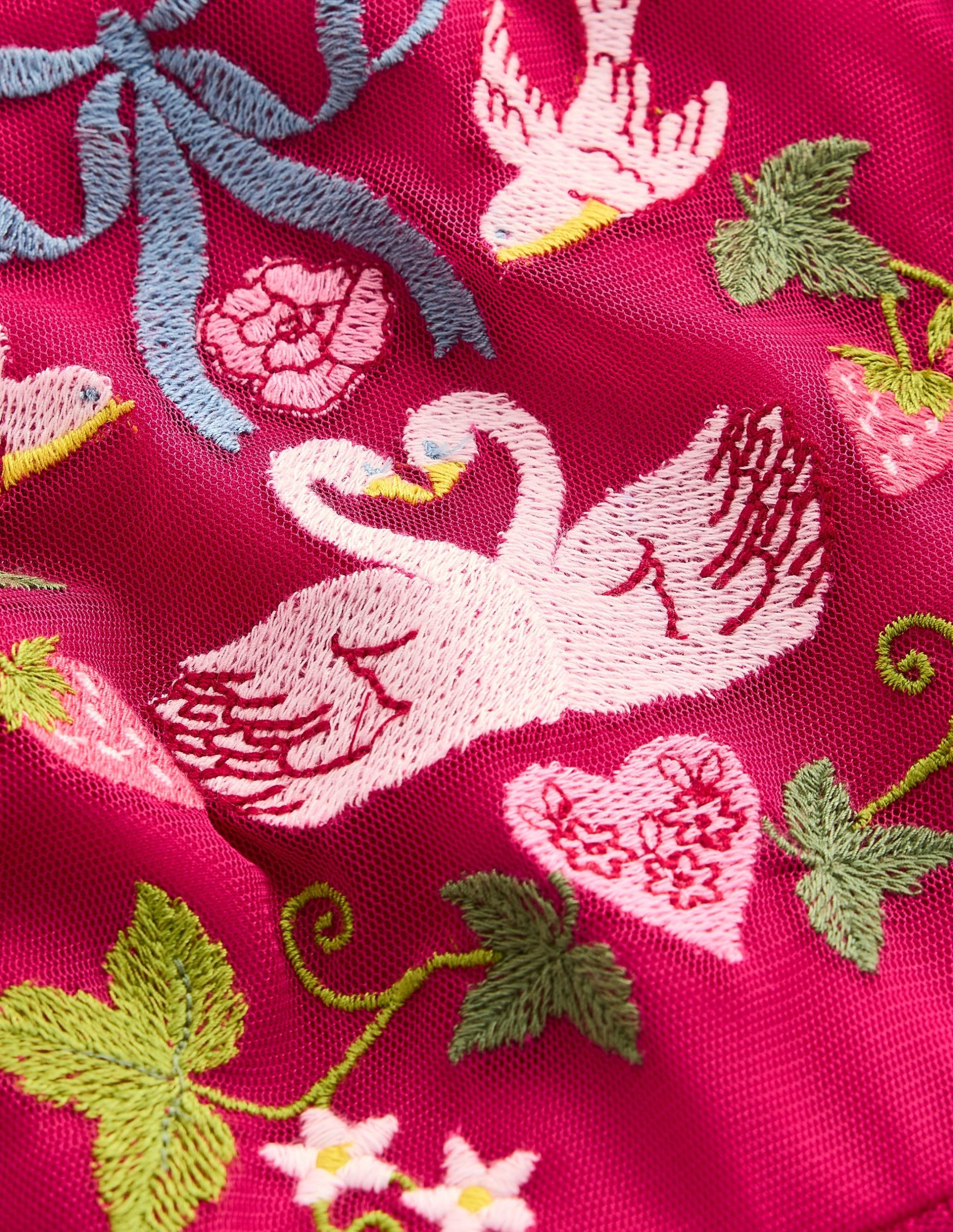 Embroidered Tulle Dress-Cherry Jam Lovebirds - Image 3