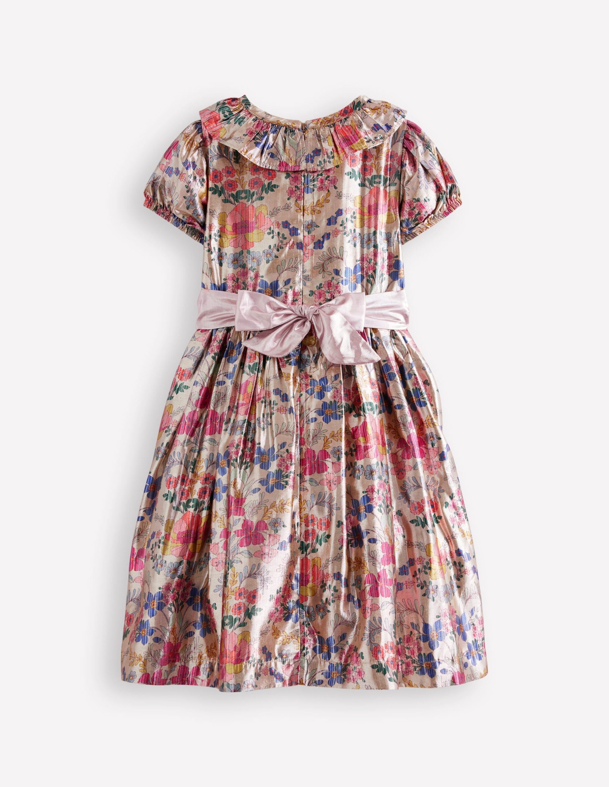 Fit & Flare Party Dress-Metallic Tapestry Floral - Image 2