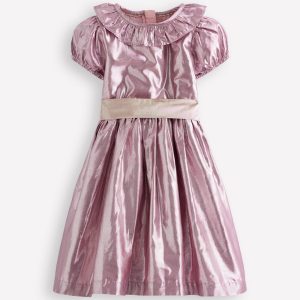 Fit & Flare Party Dress-Pink