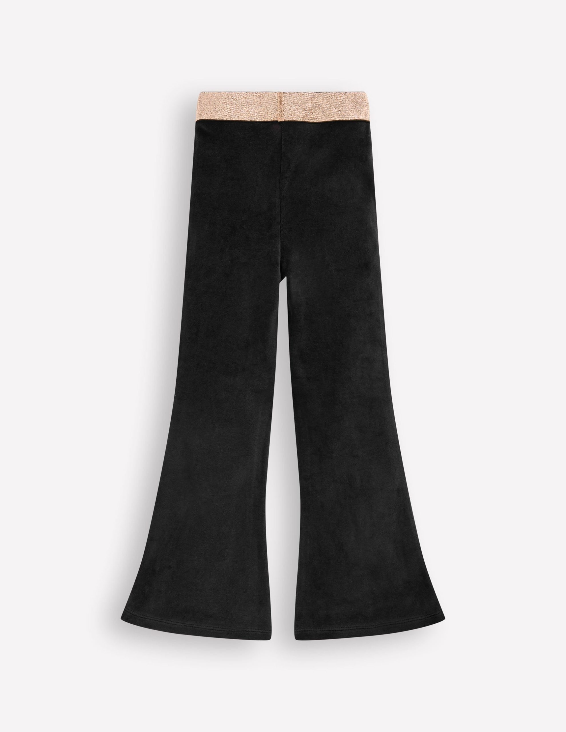 Velvet Flared Leggings-Black - Image 2