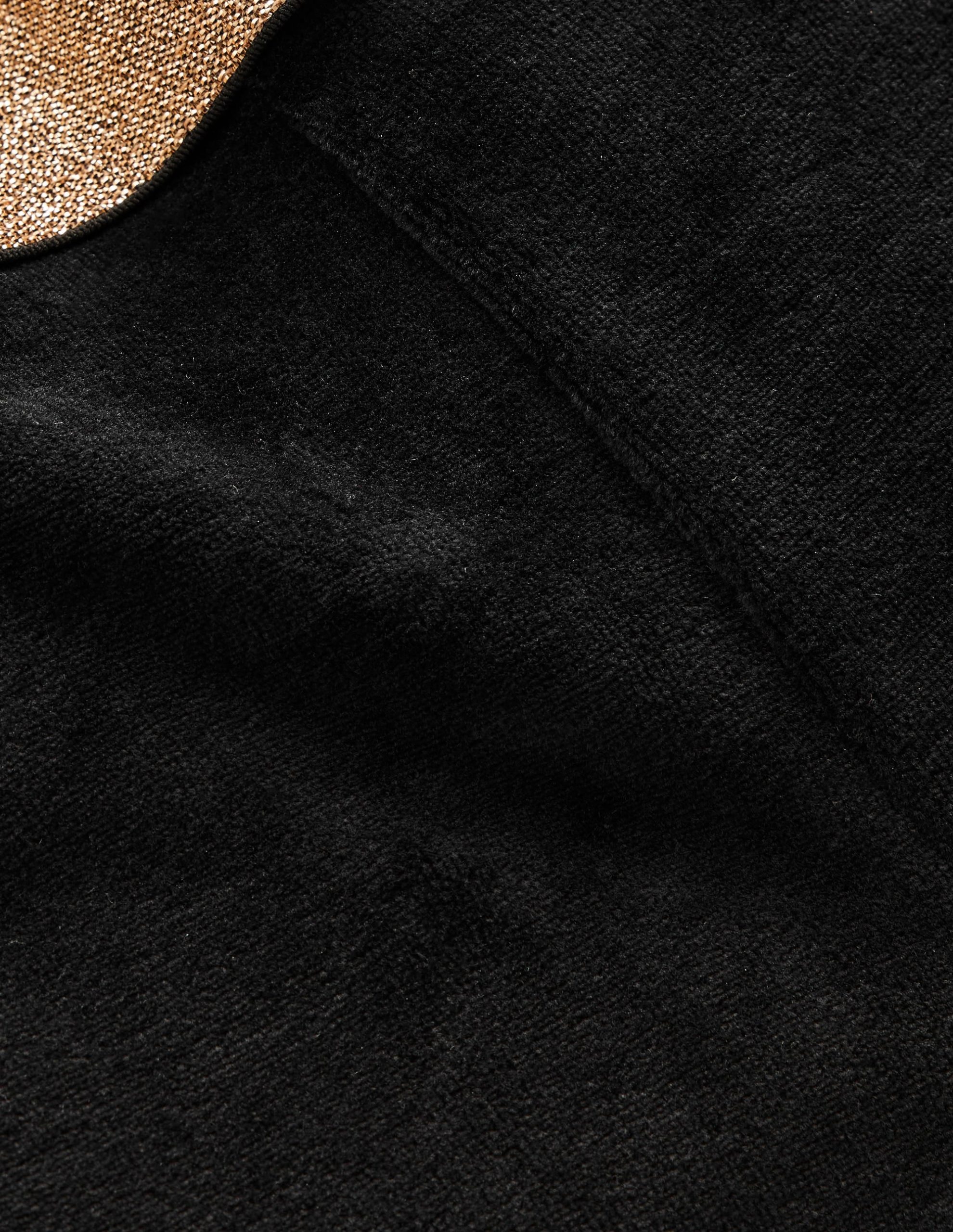 Velvet Flared Leggings-Black - Image 3