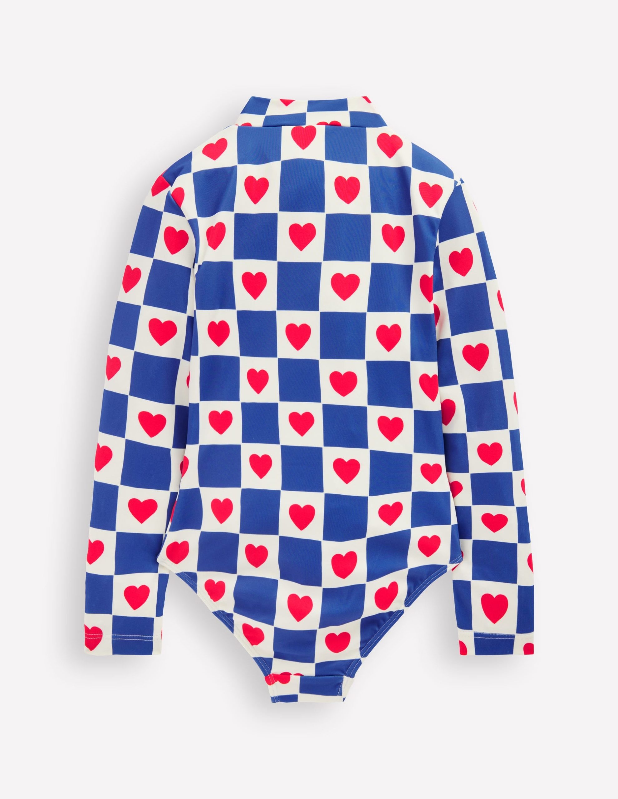 Long-sleeved Swimsuit-Bluejay Heart Stamp - Image 2