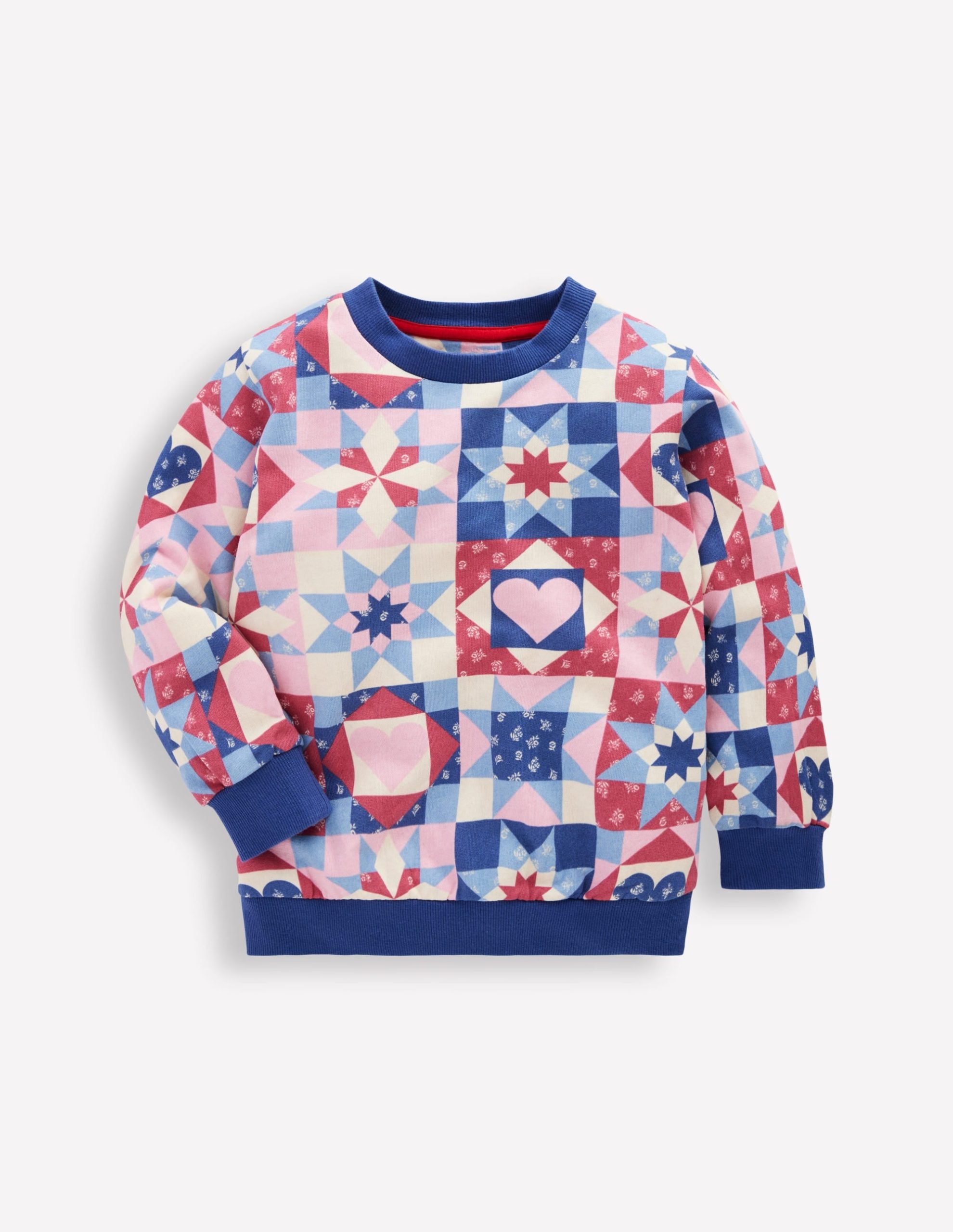 Printed Sweatshirt-Alaskan Blue Patchwork - Image 3