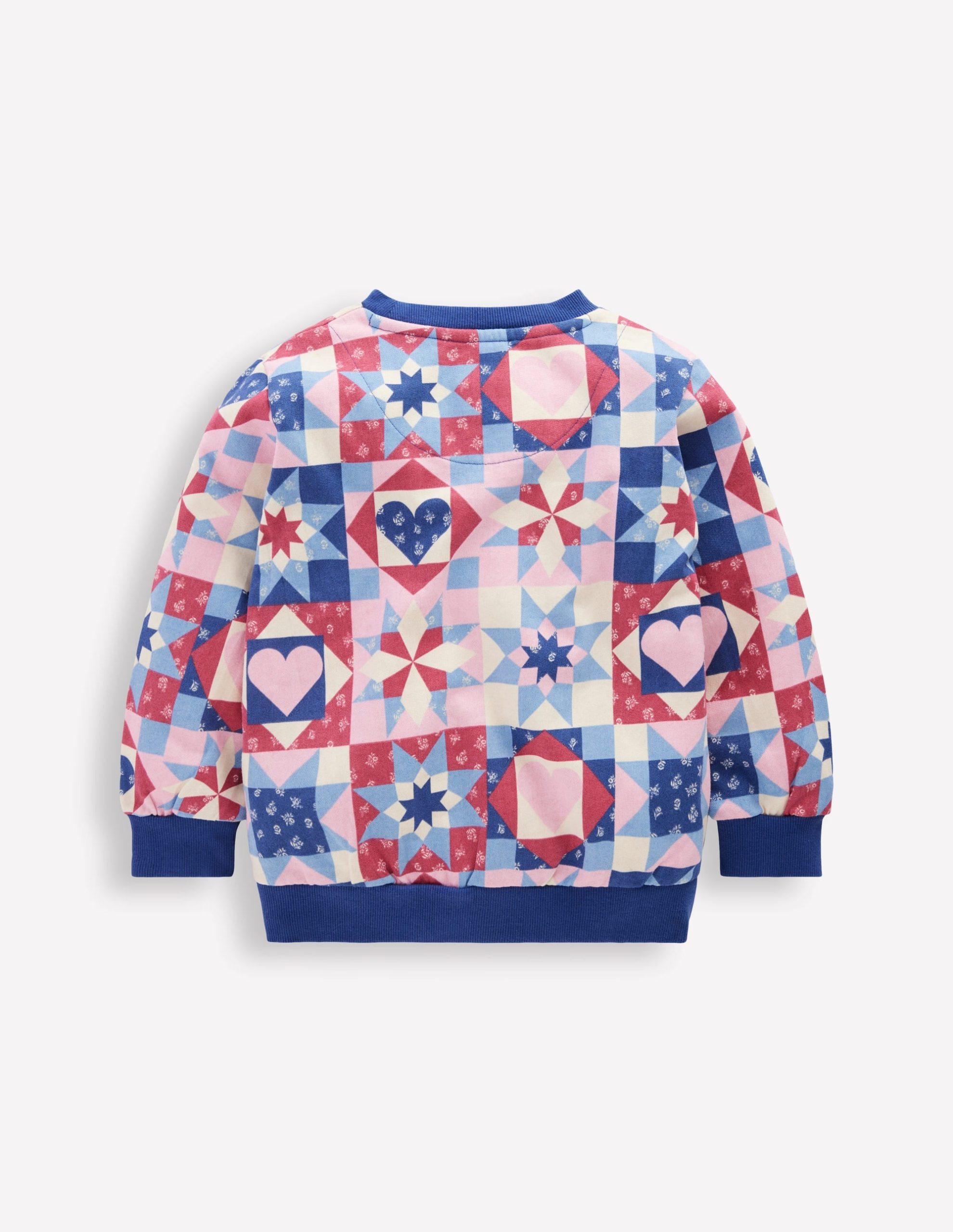Printed Sweatshirt-Alaskan Blue Patchwork - Image 4