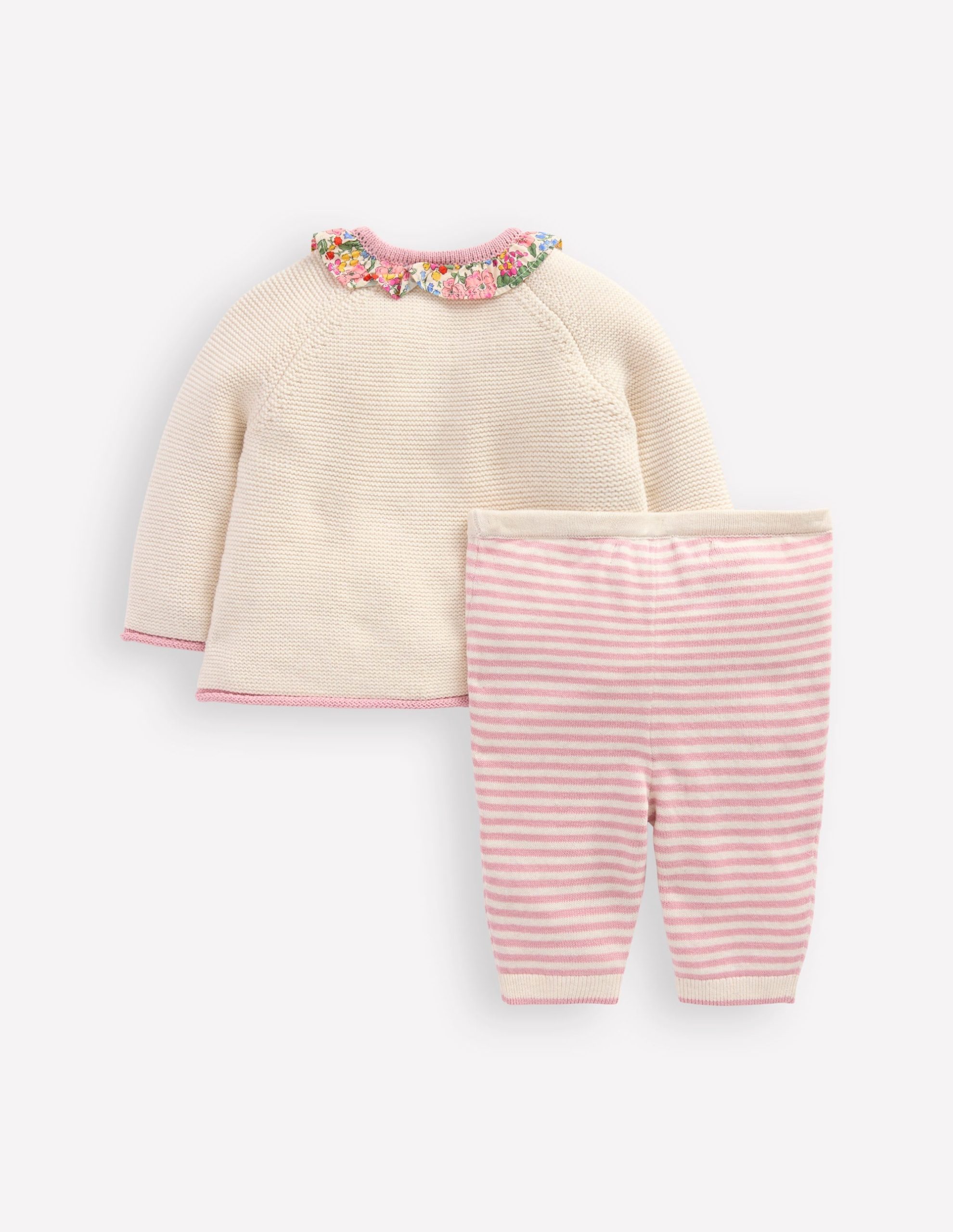 Pretty Knitted Play Set-Ecru Marl Hearts - Image 2