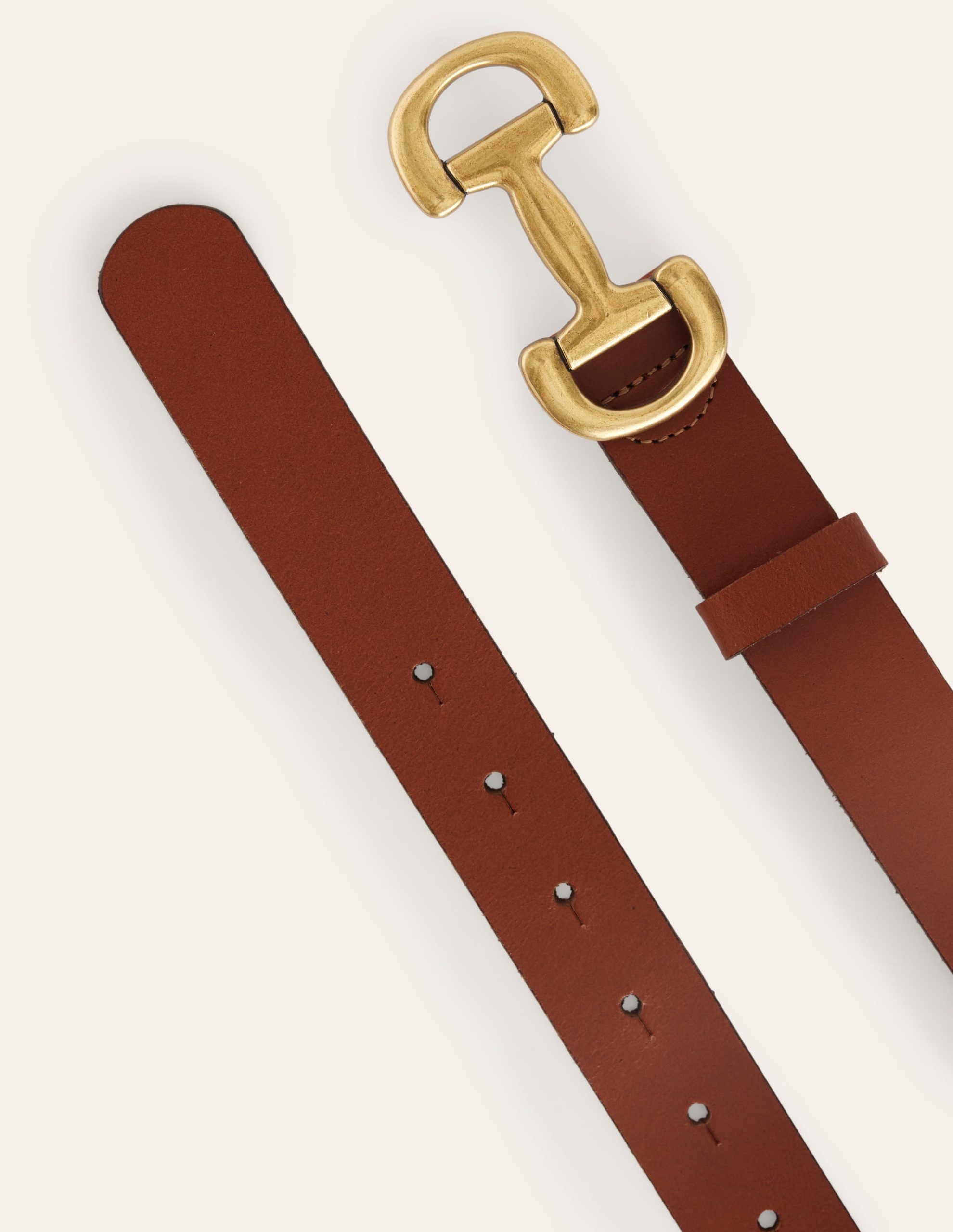 Iris Snaffle-Trim Leather Belt-Tan - Image 3