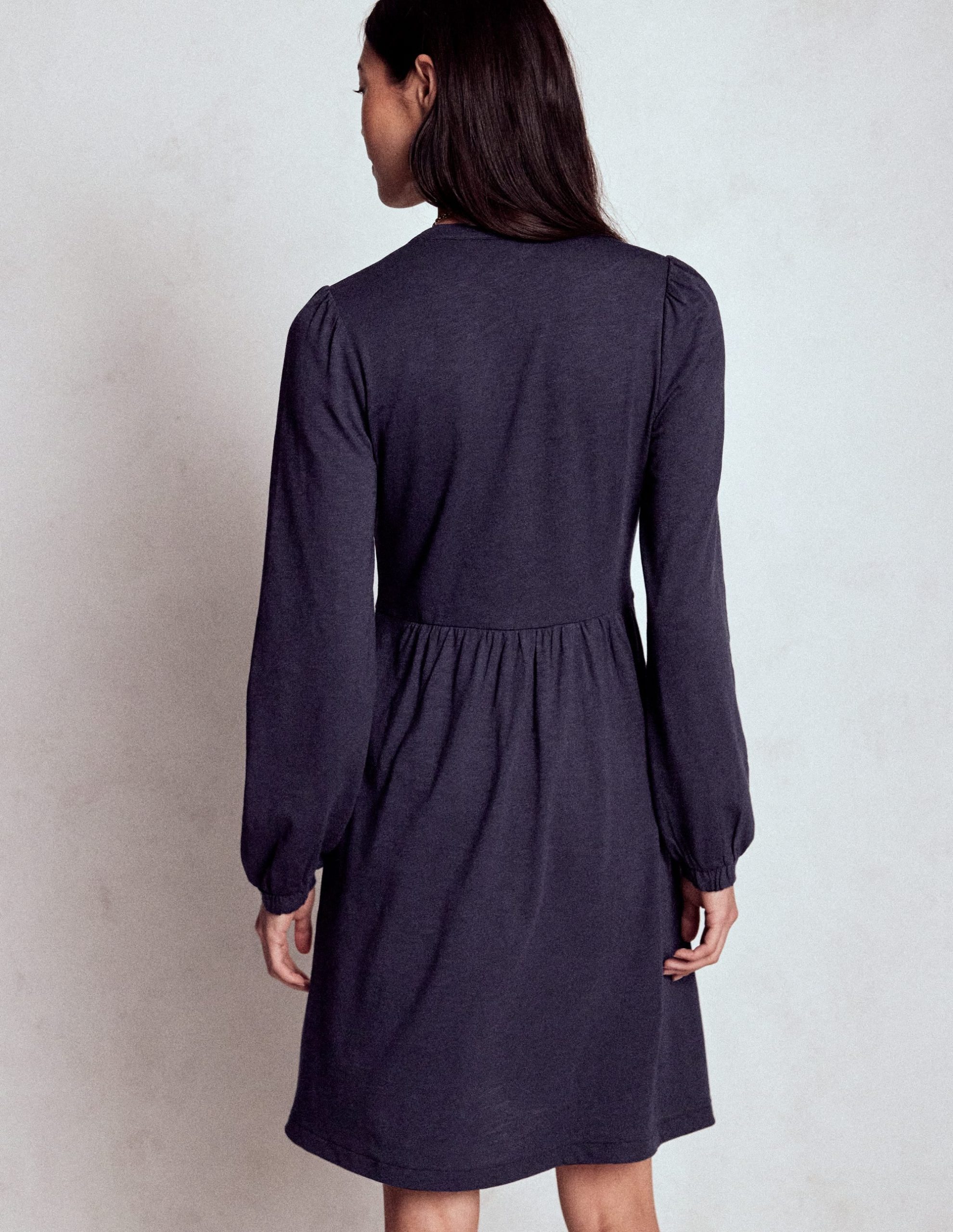 Naomi Relaxed Jersey Dress-Navy - Image 4