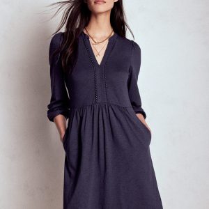Naomi Relaxed Jersey Dress-Navy