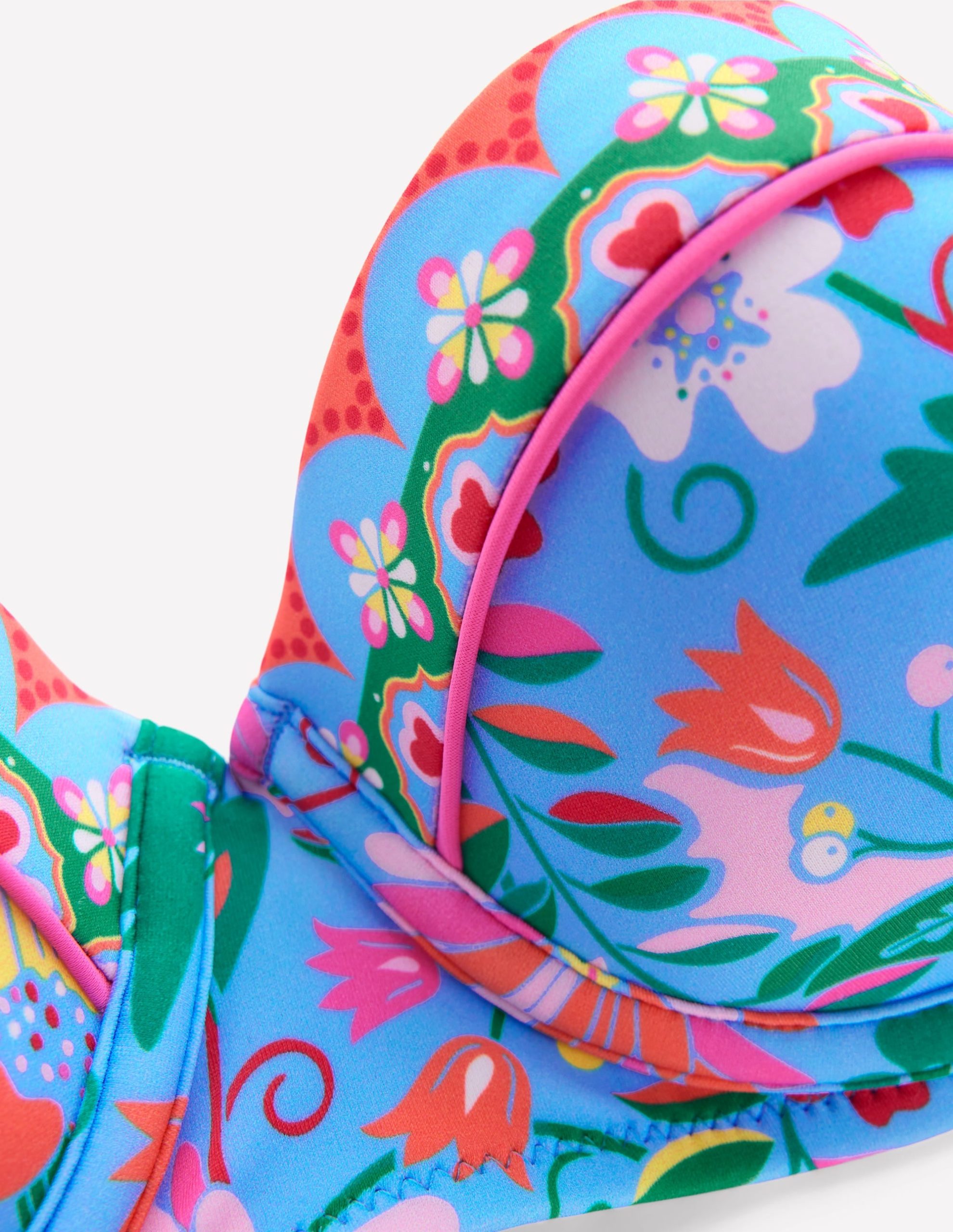 Rhodes Cup Sized Bikini Top-Dawn Blue. Wildflower Trail - Image 6