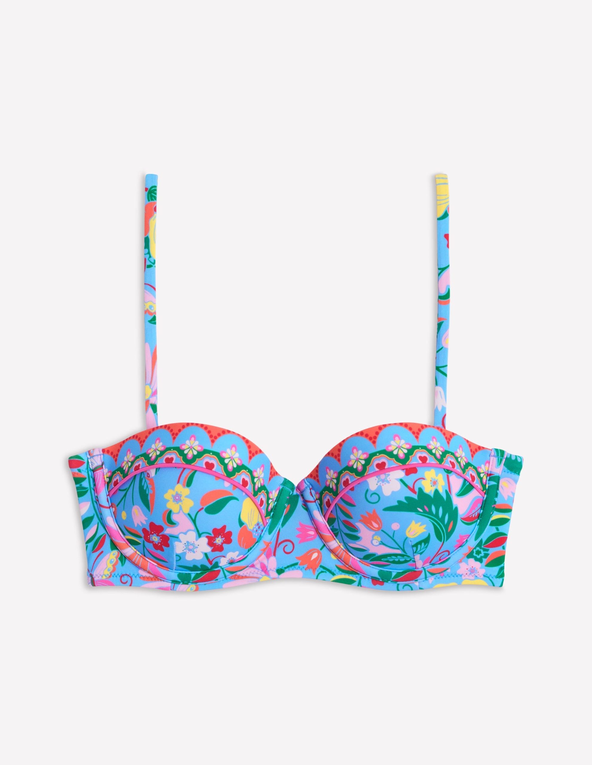 Rhodes Cup Sized Bikini Top-Dawn Blue. Wildflower Trail - Image 5