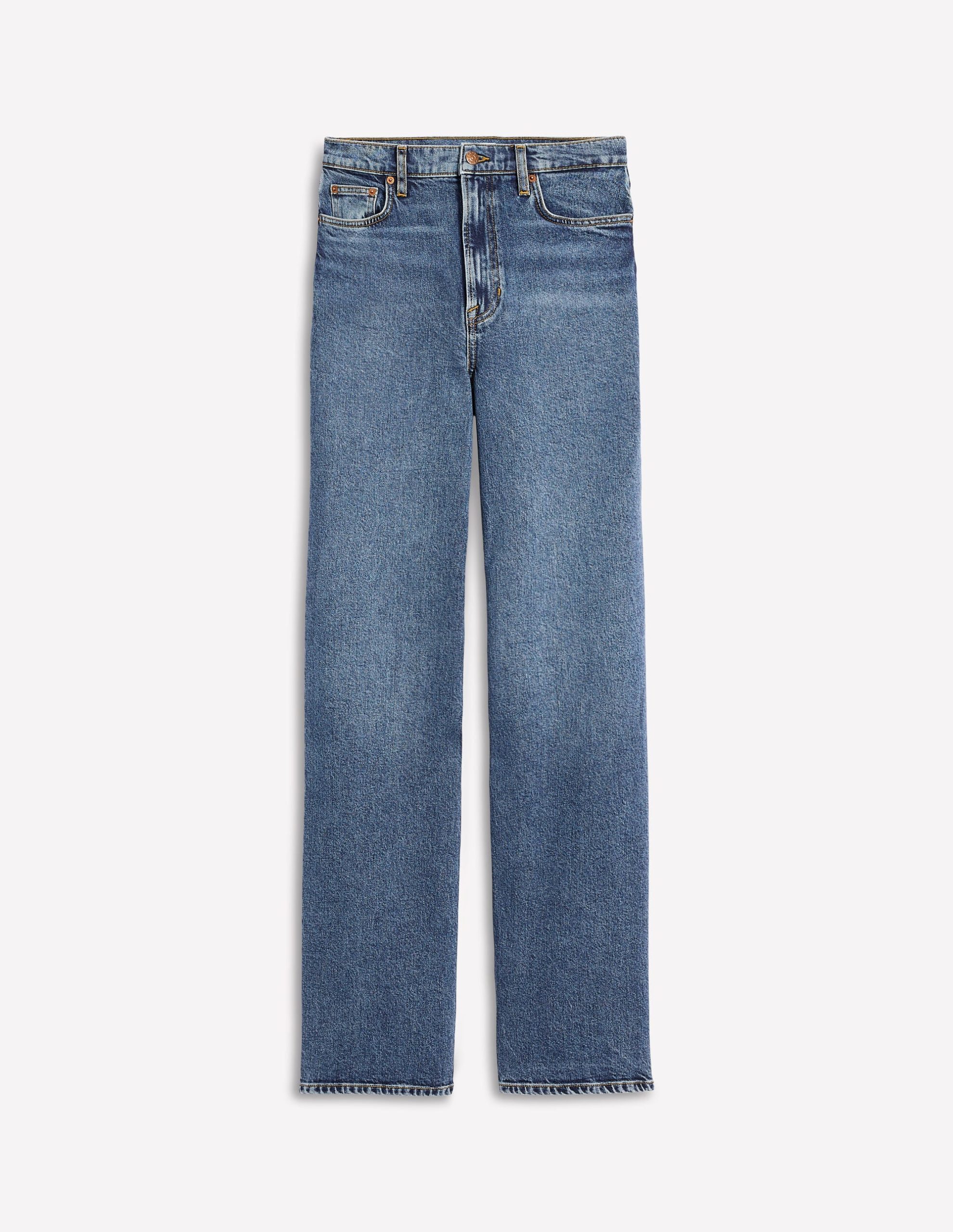 High Rise Column Leg Jeans-Mid Vintage - Image 12