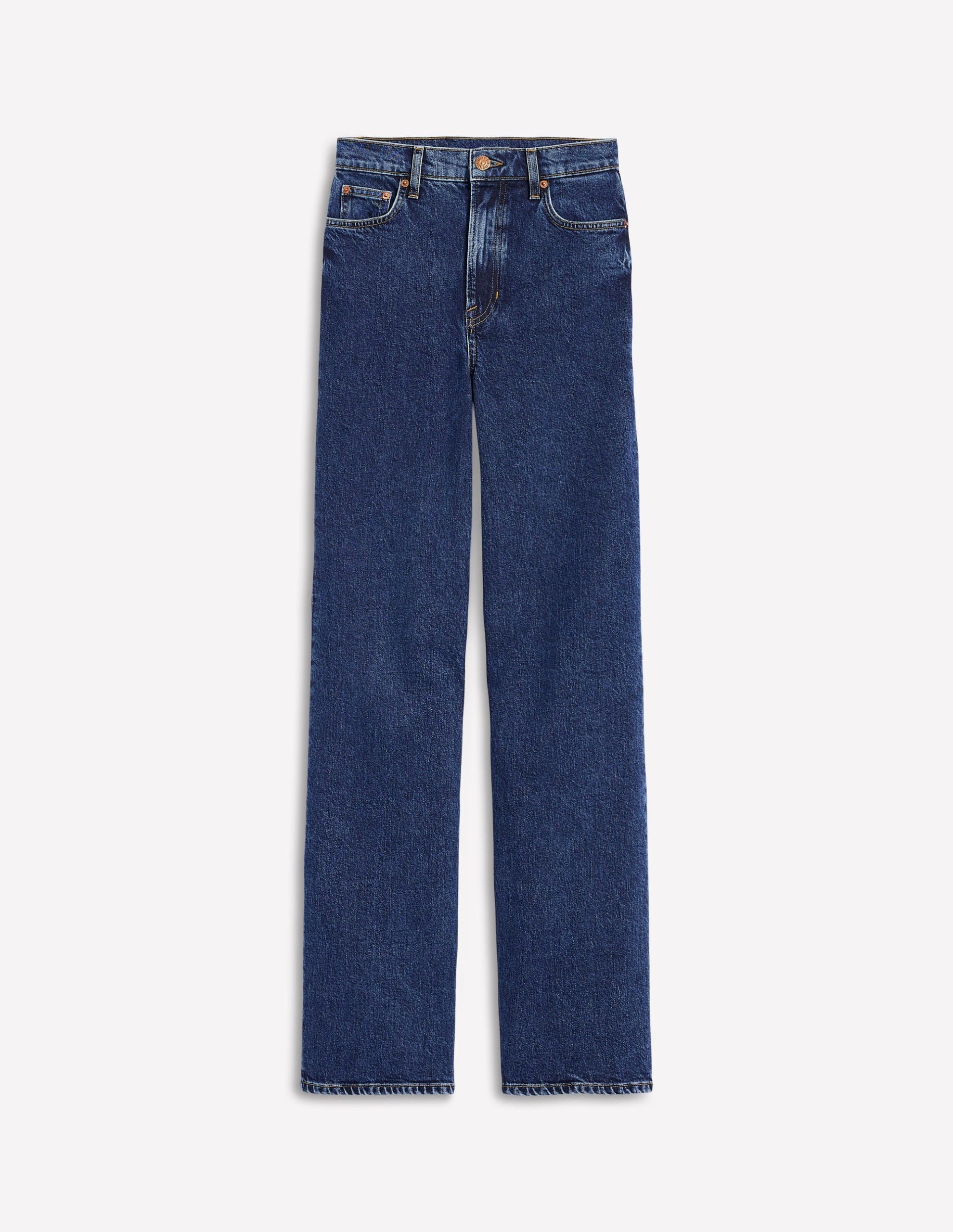 High Rise Column Leg Jeans-Dark Vintage - Image 10