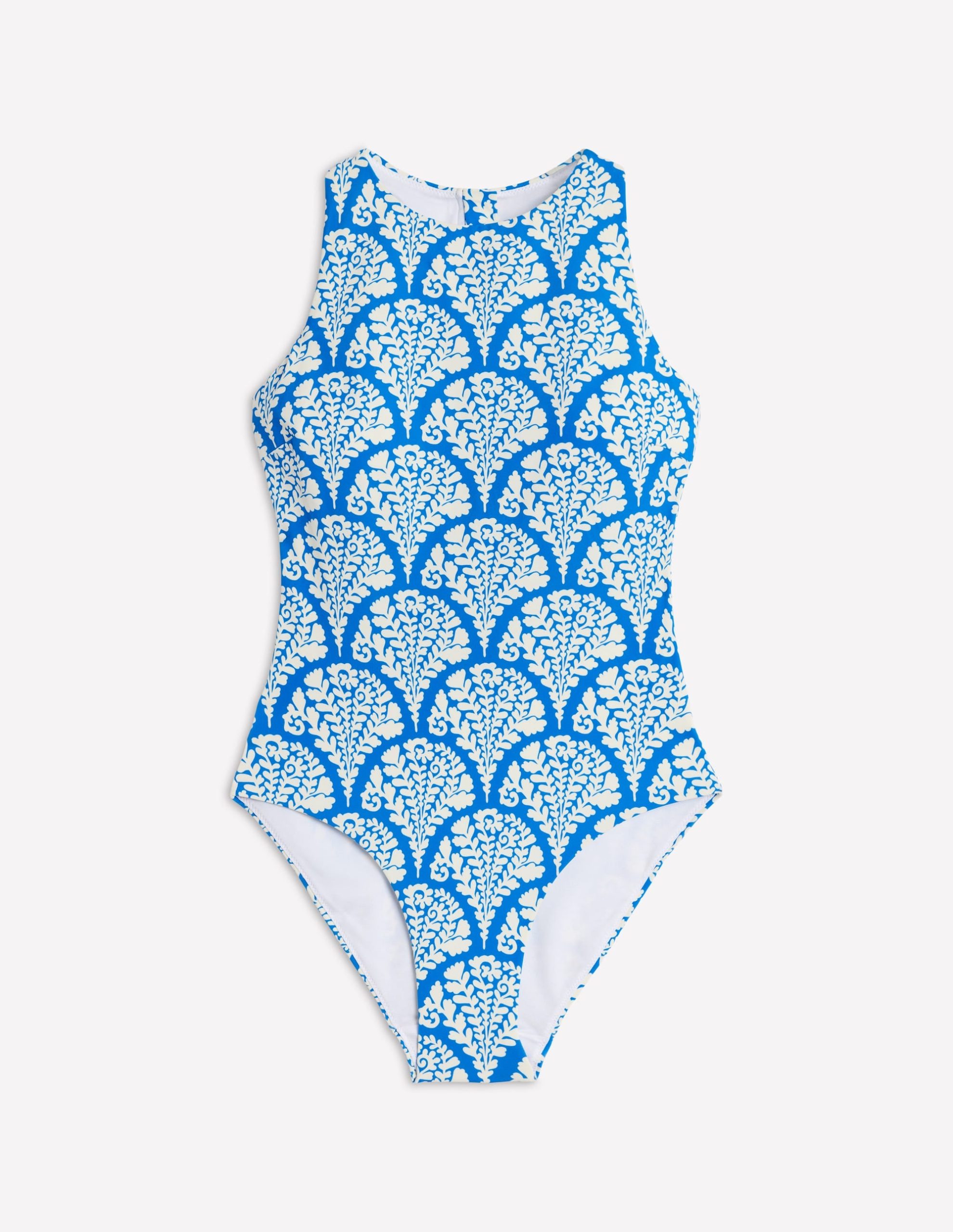 Sporty High Neck Swimsuit-Bright Blue. Blossomy - Image 7