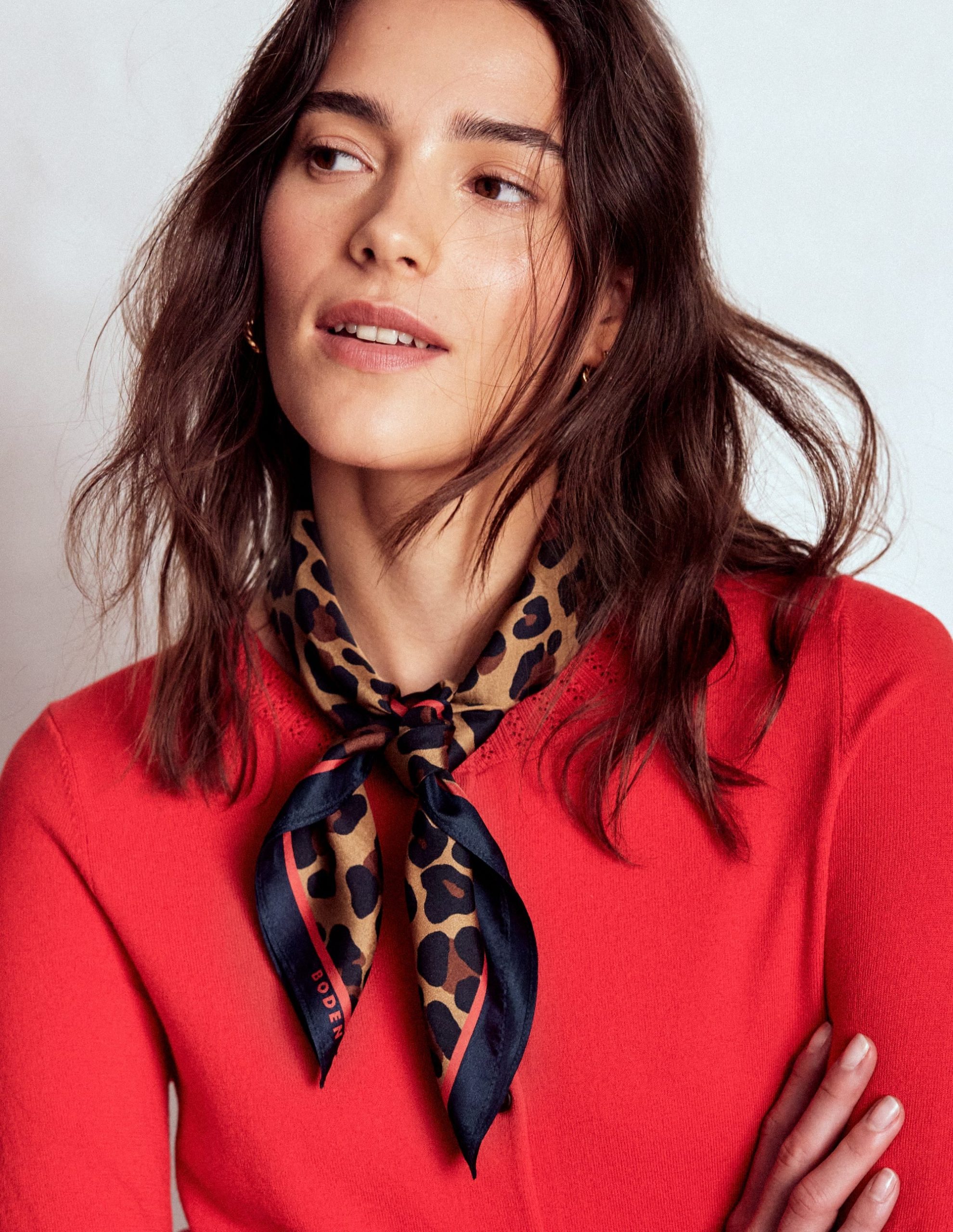 Elisabeth Silk Square Scarf-Multi. Cheetah Pop - Image 2