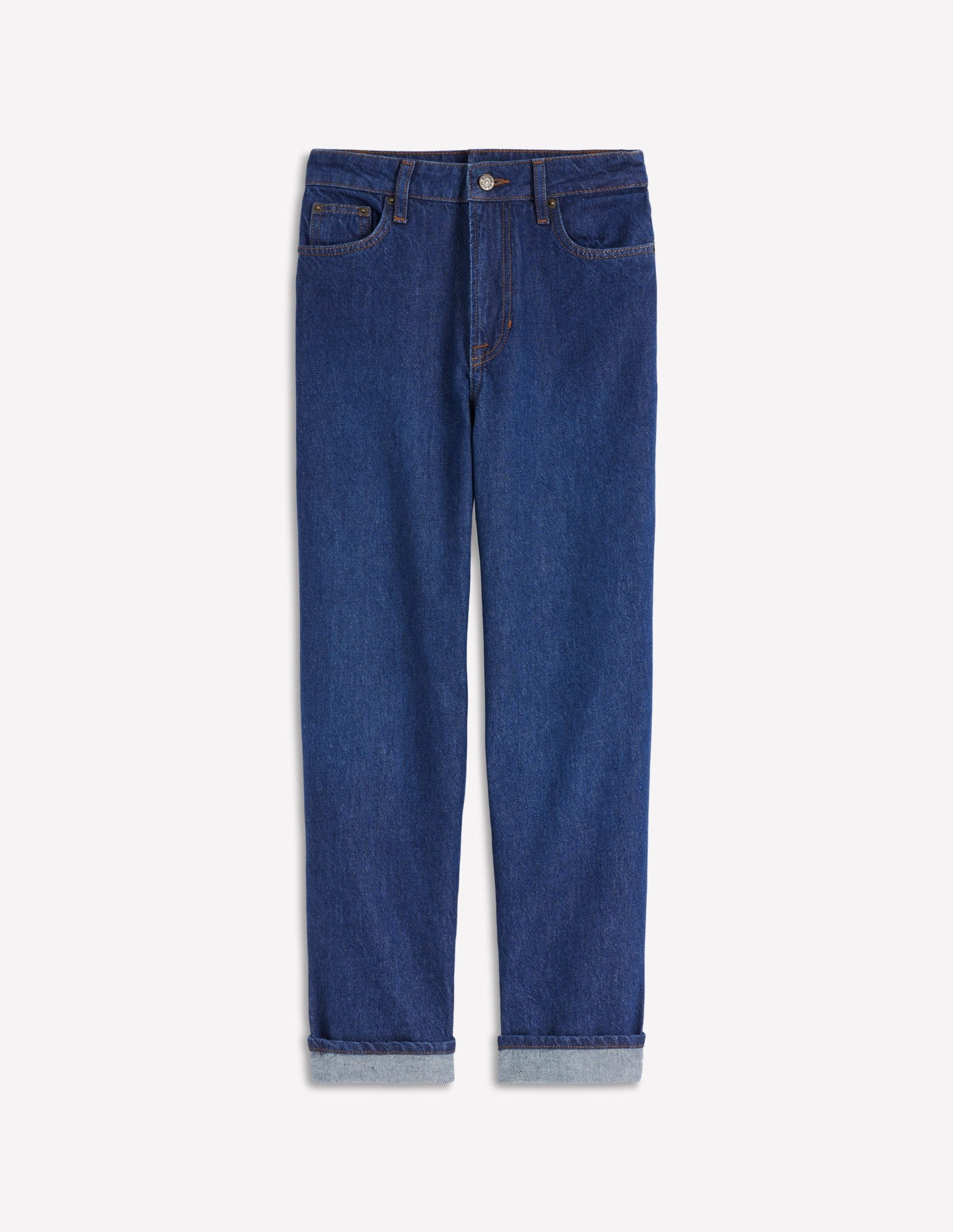 Mid Rise Relaxed Jeans-Indigo - Image 6