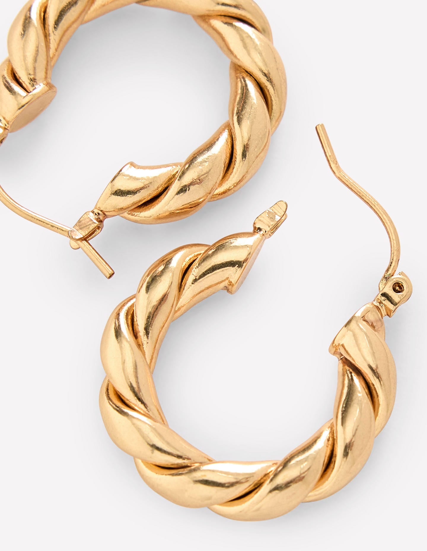 Chunky Twist Hoops-Gold Colour - Image 3