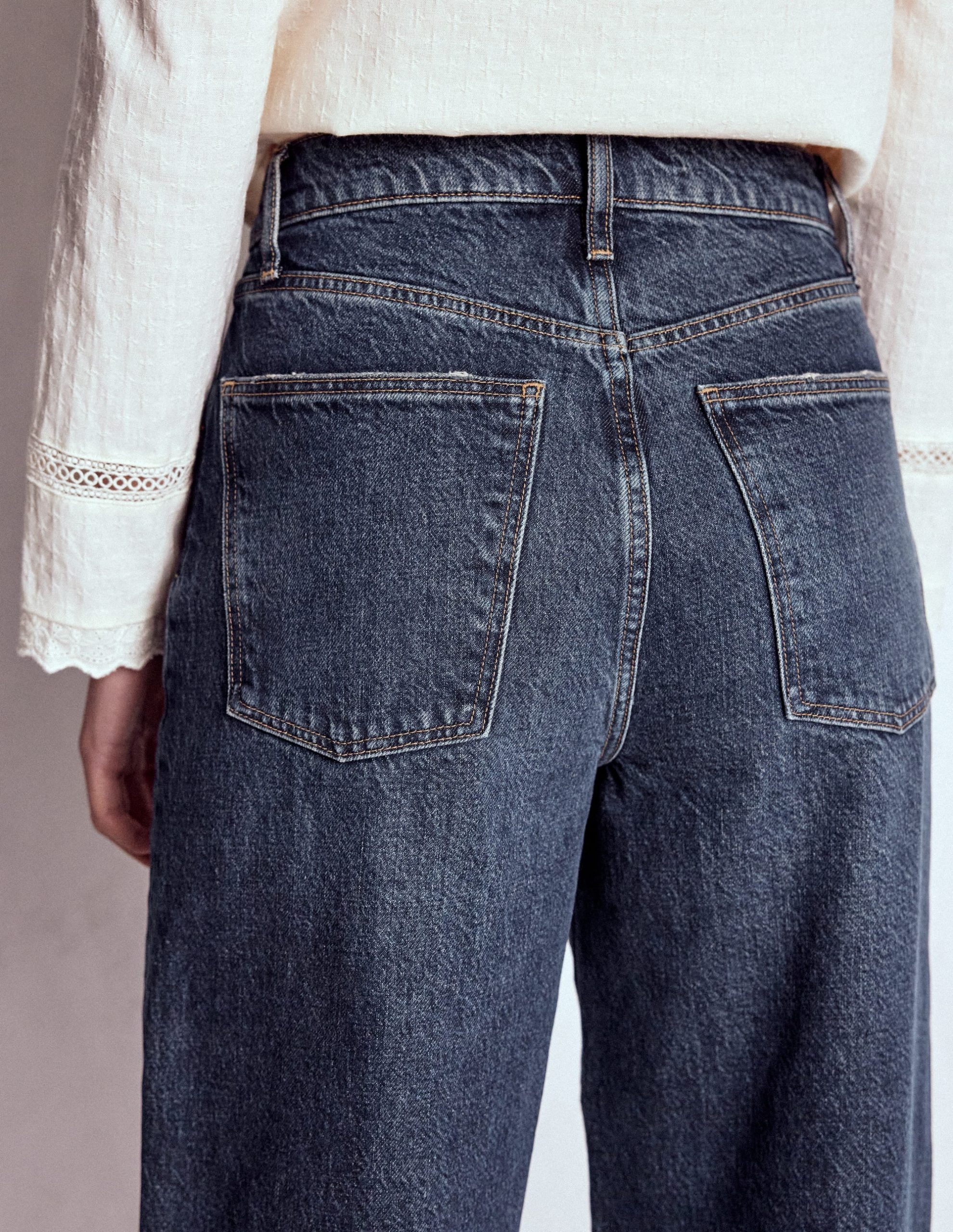 Mid Rise Relaxed Leg Jeans-Dark Vintage - Image 2