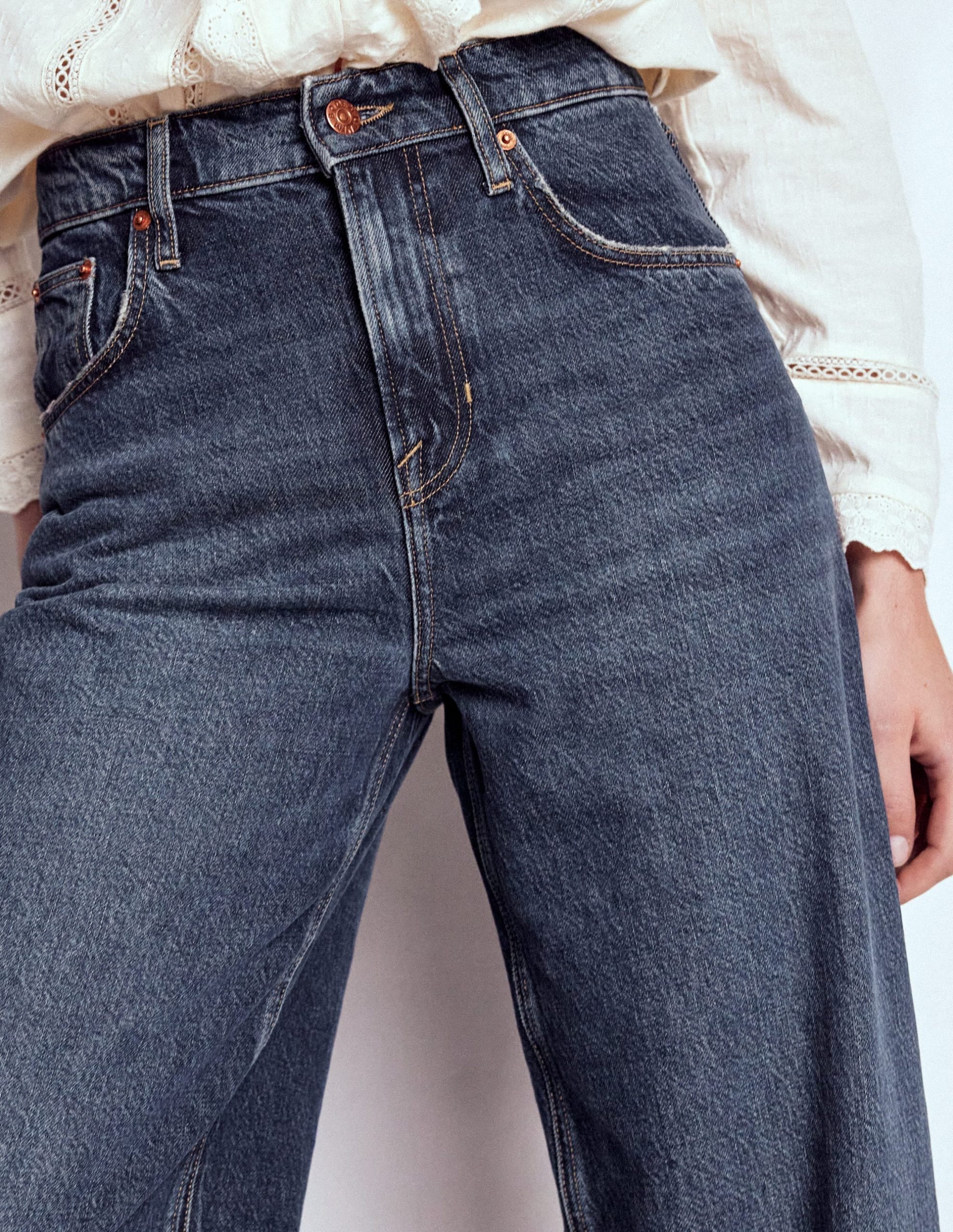 Mid Rise Relaxed Leg Jeans-Dark Vintage - Image 5