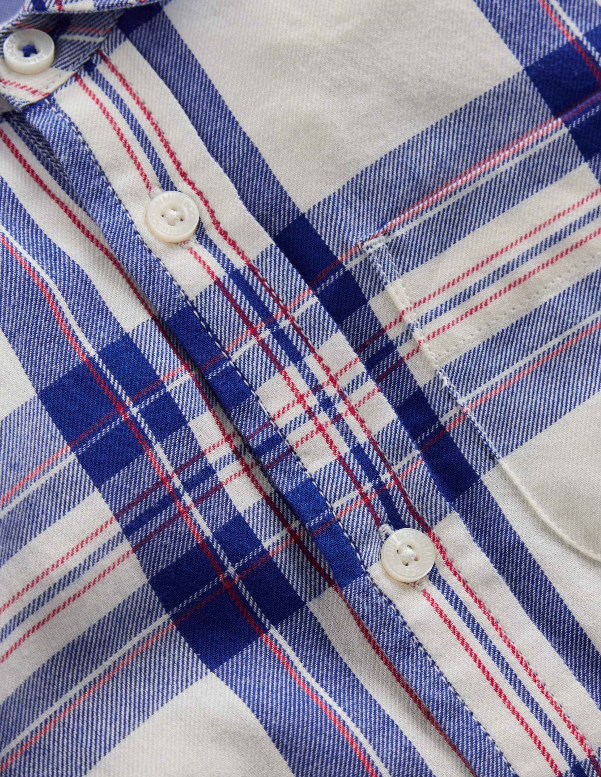 Cosy Cotton Check Shirt-Papyrus and Surf The Web Check - Image 3