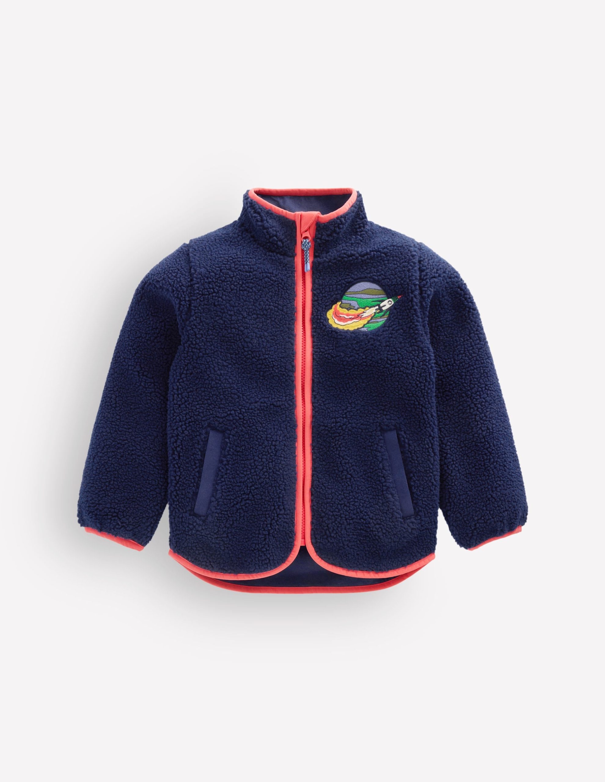 Cosy Borg Jacket-College Navy Space - Image 3