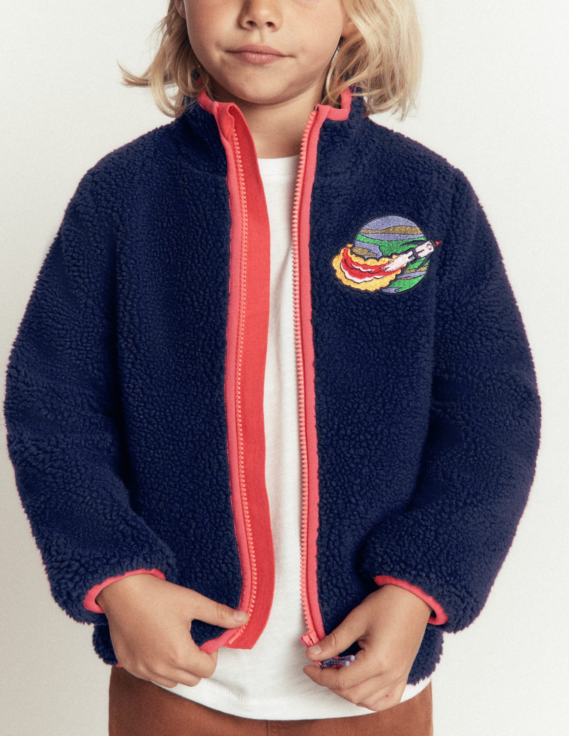 Cosy Borg Jacket-College Navy Space - Image 2