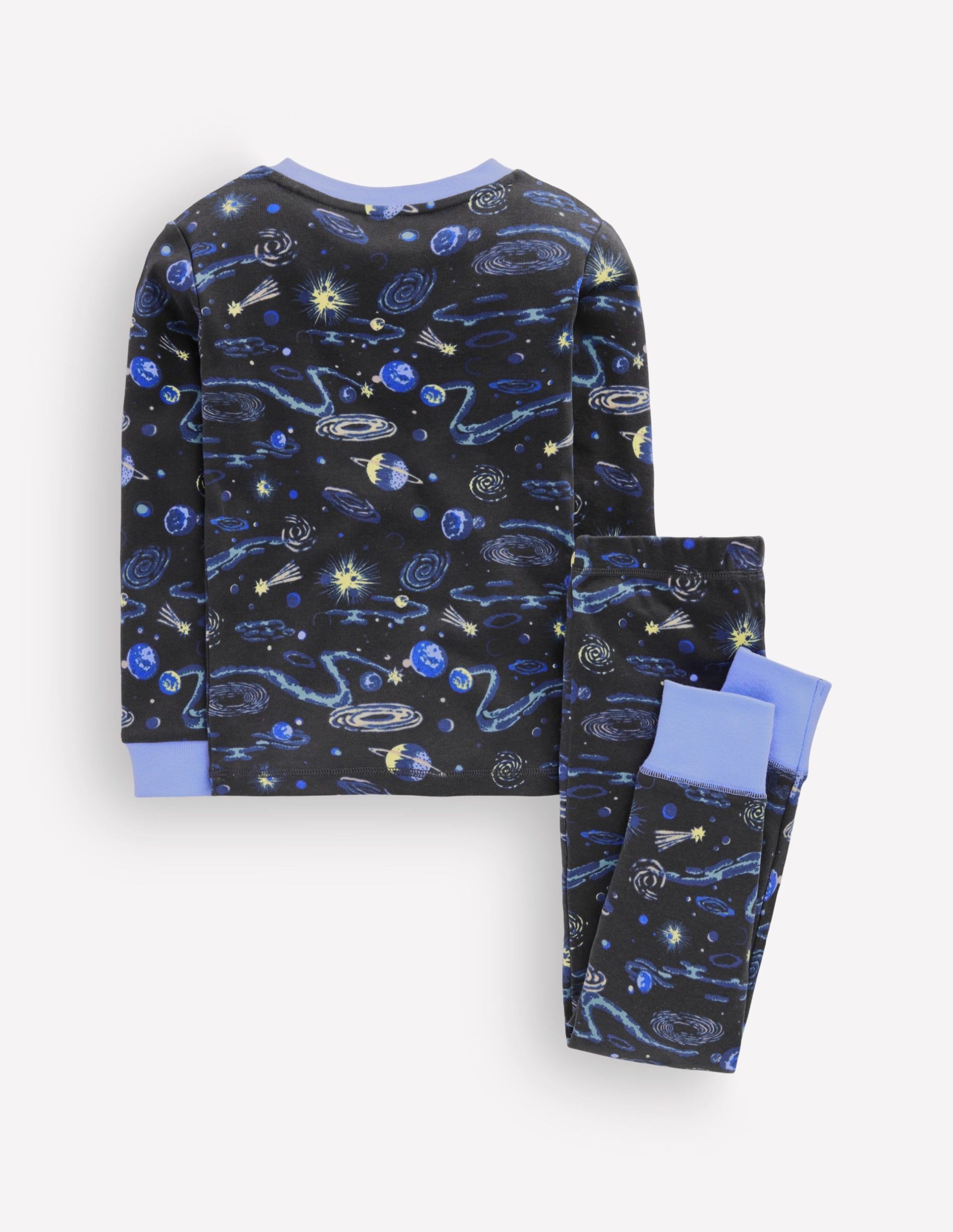 Snug Long John Pajamas-Shadow Grey Constellation - Image 2
