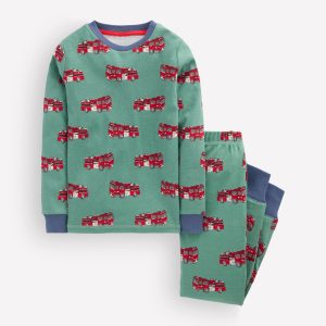 Snug Long John Pajamas-Fire Trucks