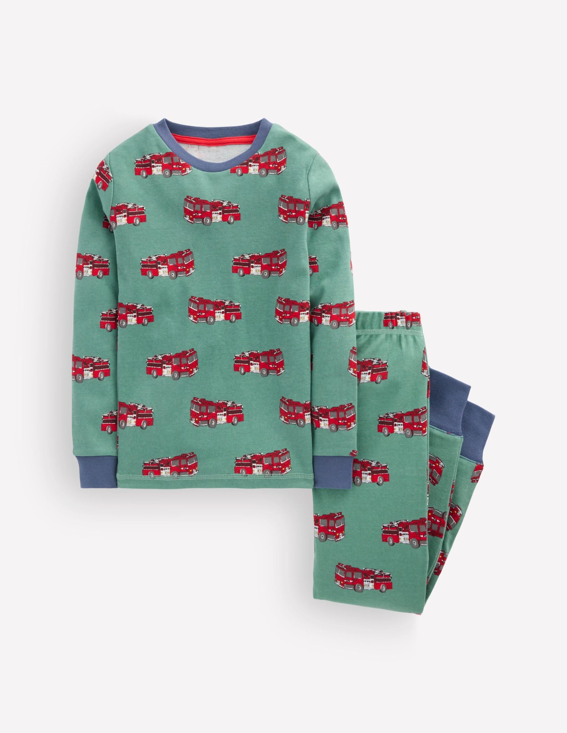 Snug Long John Pajamas-Fire Trucks
