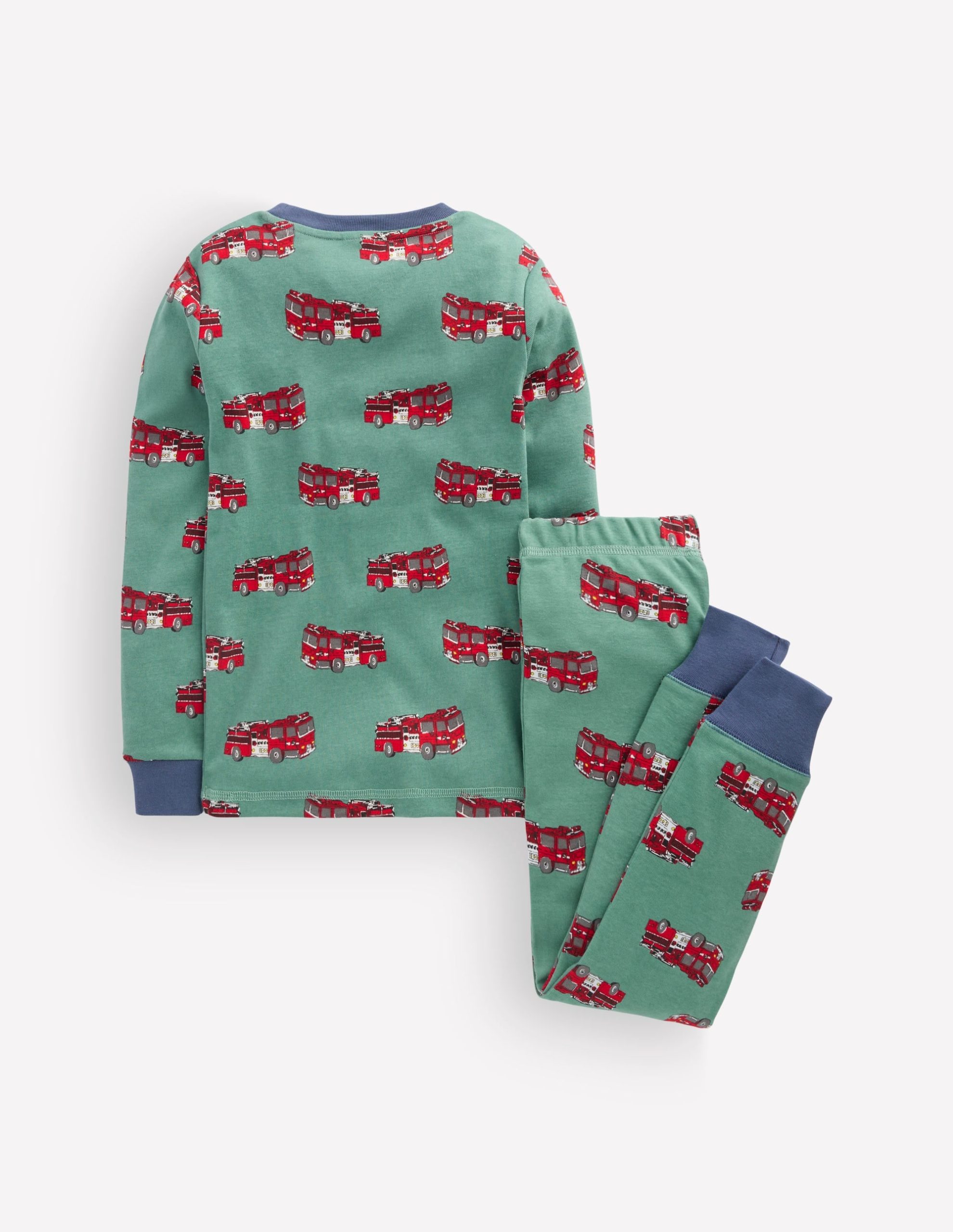 Snug Long John Pajamas-Fire Trucks - Image 2