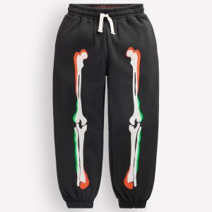 Halloween Glow Sweatpants-Shadow Grey Skeleton