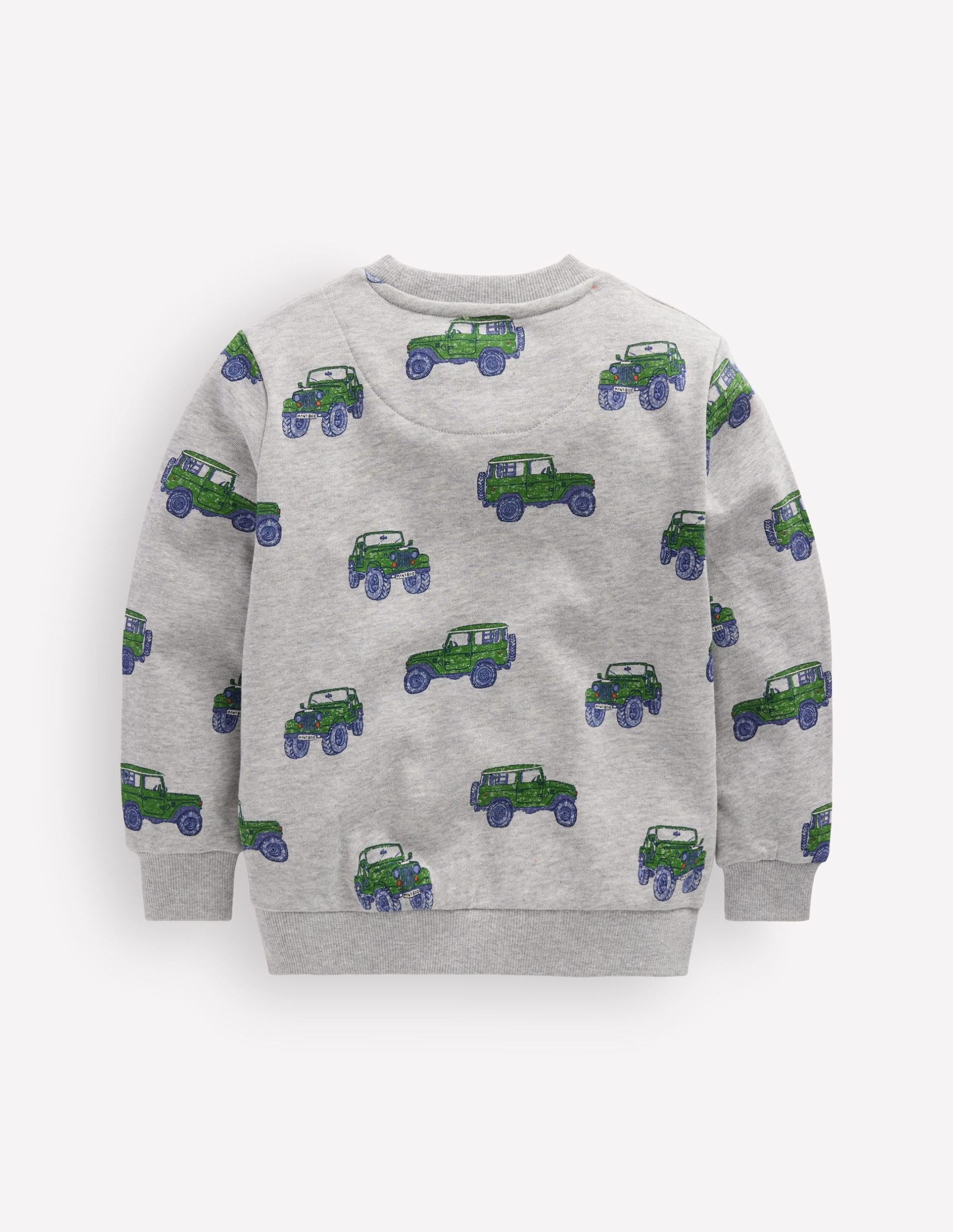Everyday Printed Sweatshirt-Grey Marl Vehicle - Image 2