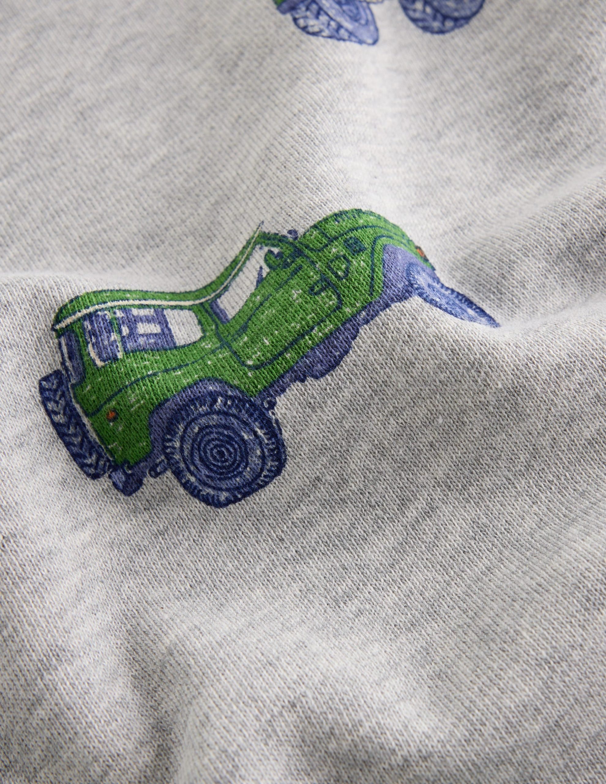 Everyday Printed Sweatshirt-Grey Marl Vehicle - Image 3