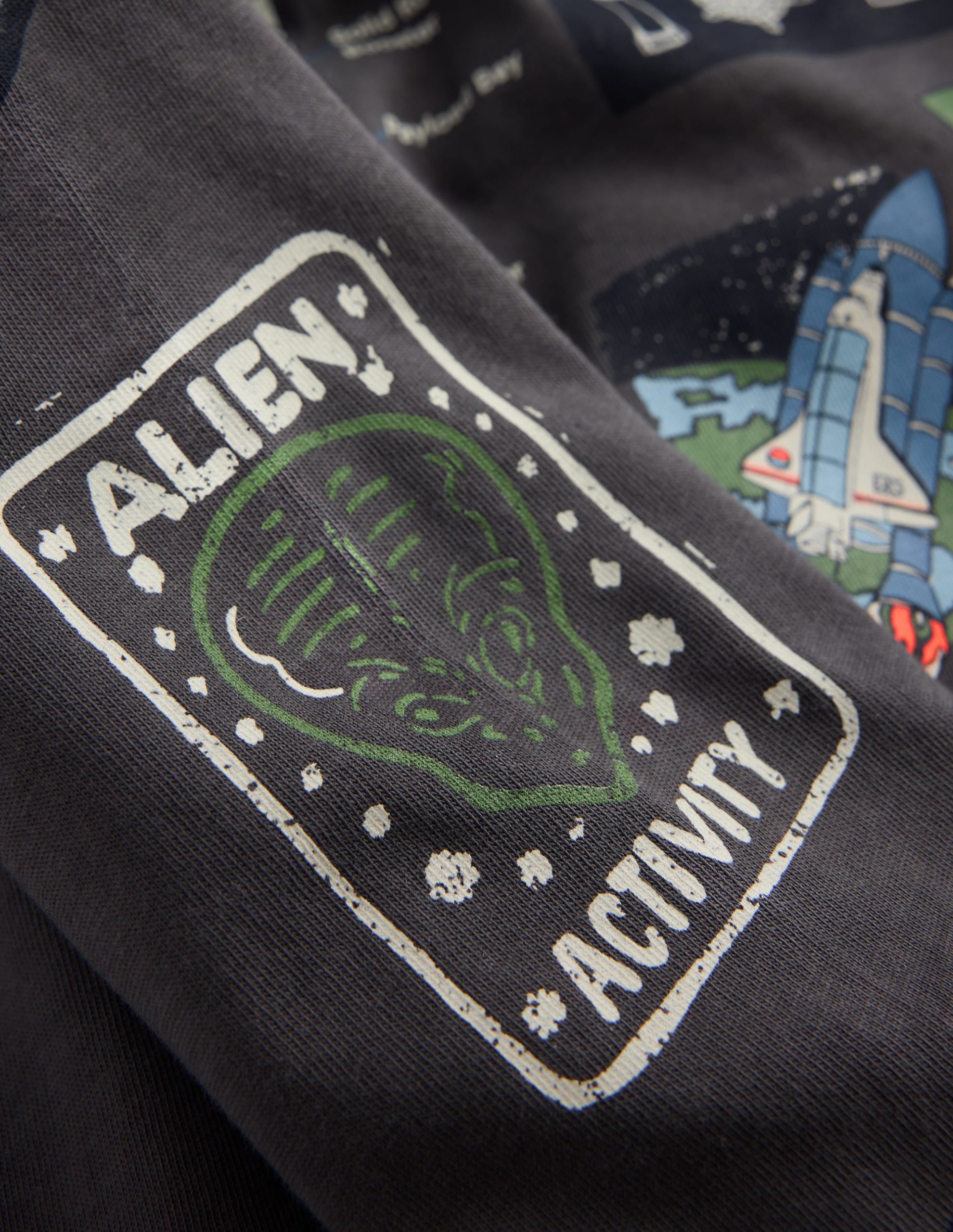 Long Sleeve Glow T-shirt-Warm Grey. Space - Image 5