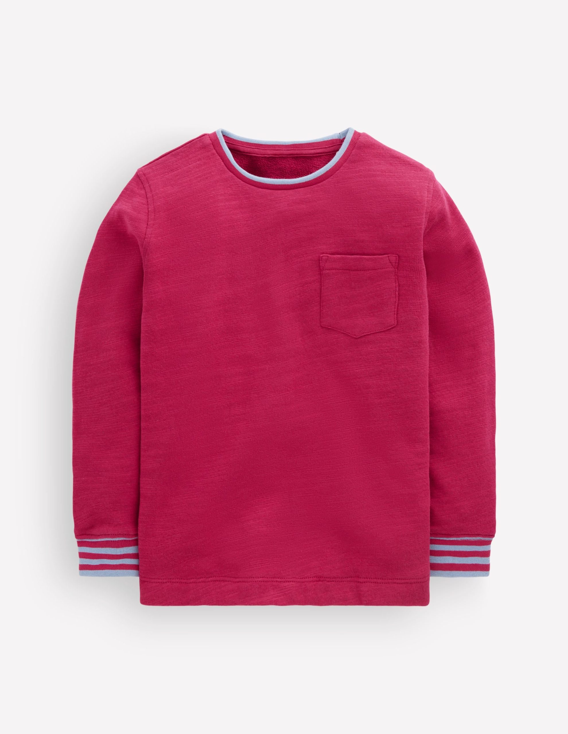 Cosy Mid-weight T-shirt-Sweet Cherry / French Blue