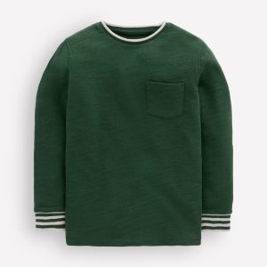 Cosy Mid-weight T-shirt-Hunter Green / Blue Aura